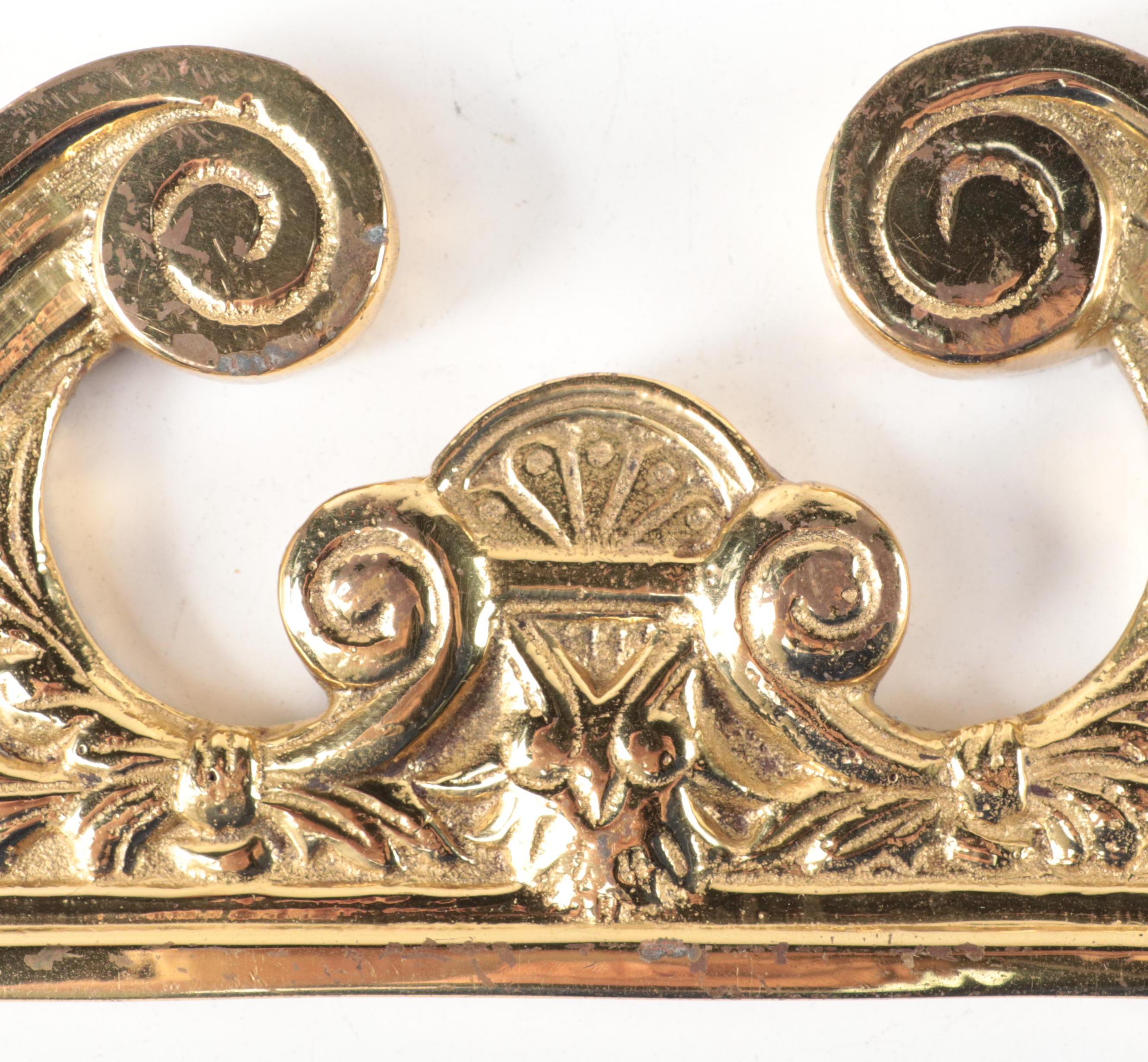 Neoclassical Style Cast Brass Pediments