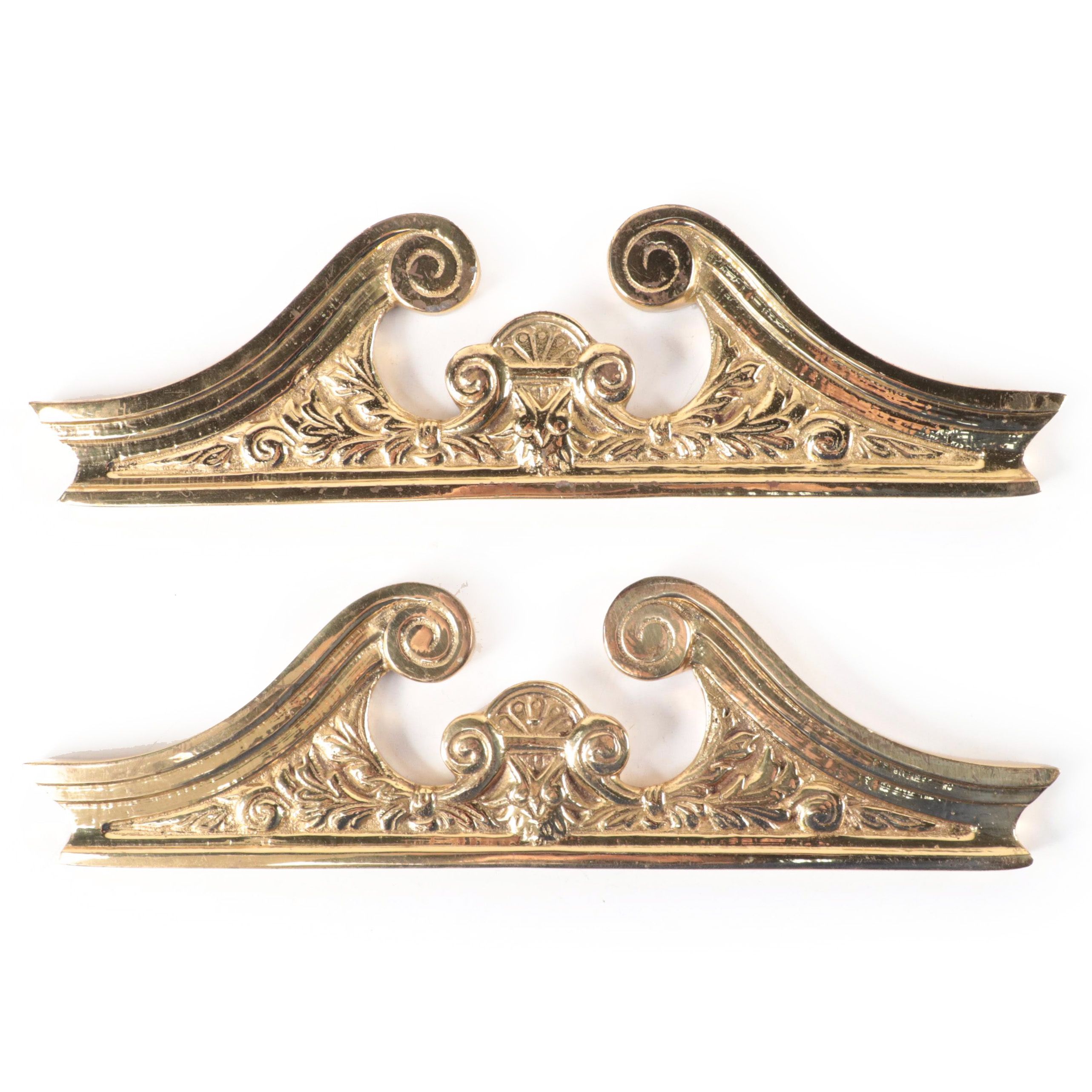 Neoclassical Style Cast Brass Pediments