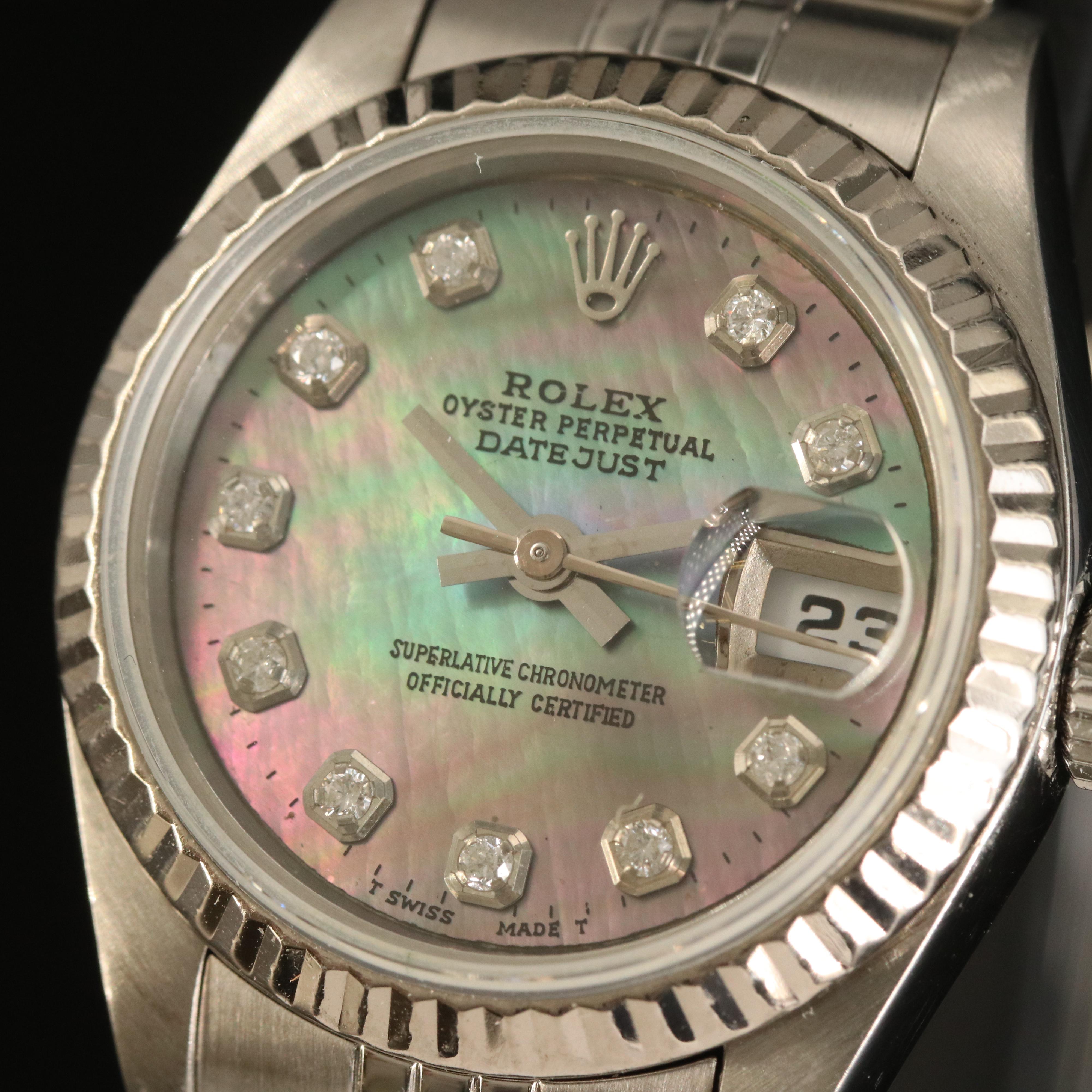1995 Rolex Datejust Mother-of-Pearl and Diamond Dial Watch