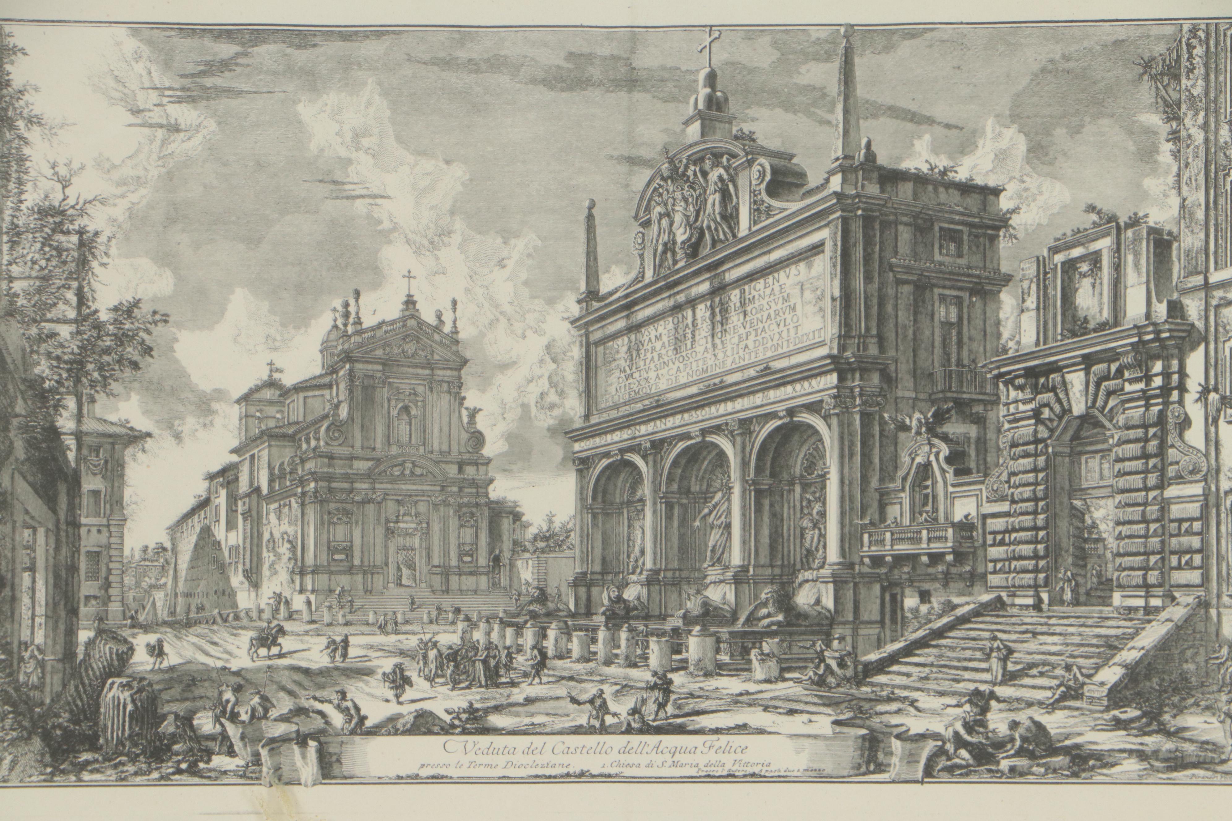 Lithograph After Giovanni Battista Piranesi of Castle, Mid to Late 20th Century