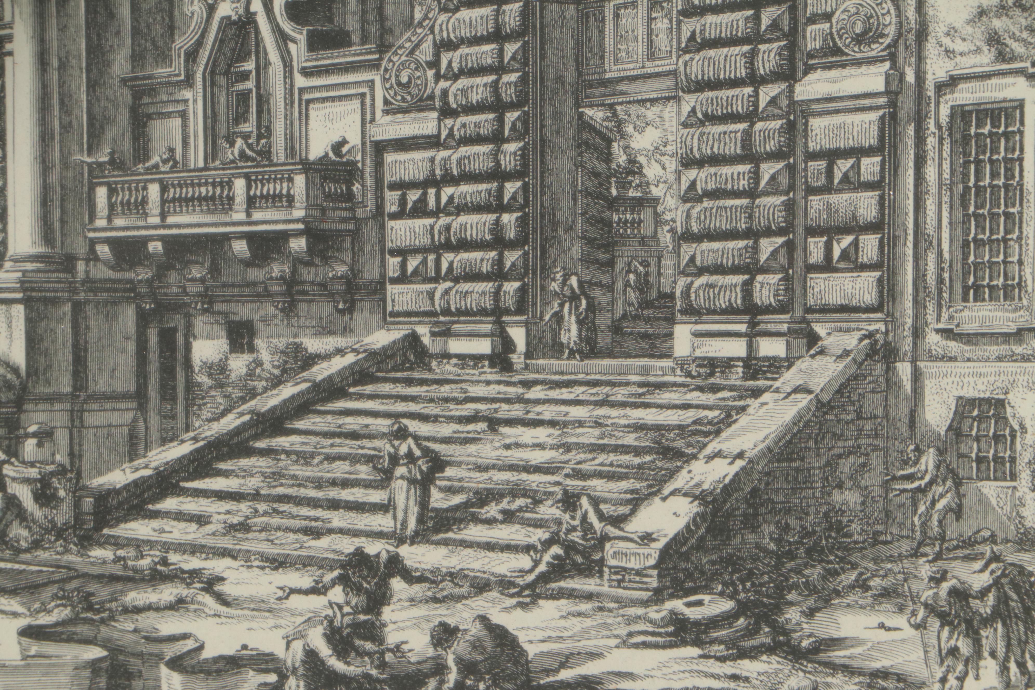 Lithograph After Giovanni Battista Piranesi of Castle, Mid to Late 20th Century