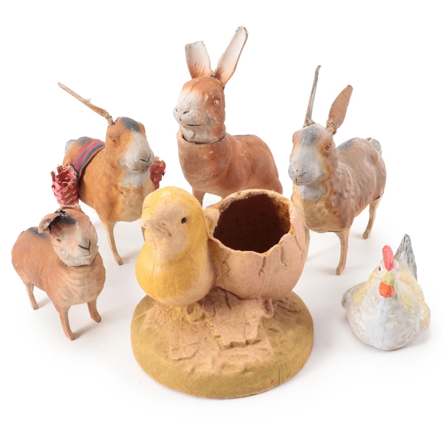 F.N. Burt Co. Ltd and German Papier-Mâché Easter Candy Containers