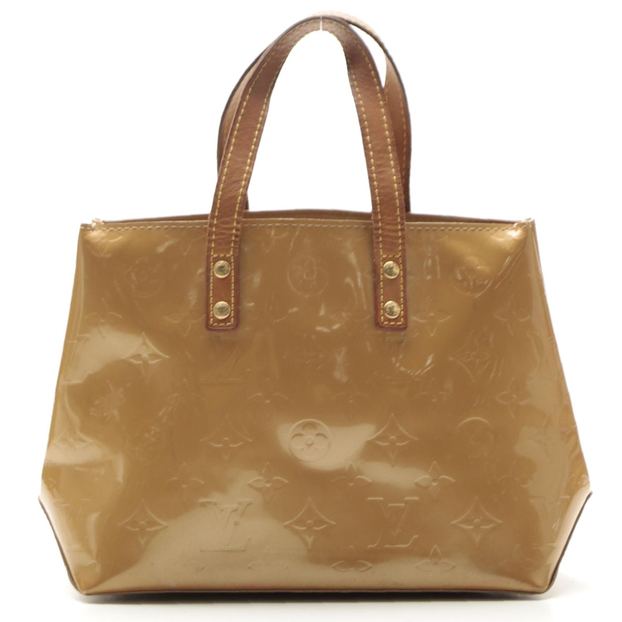 Louis Vuitton Reade PM Handbag in Monogram Vernis and Vachetta Leather