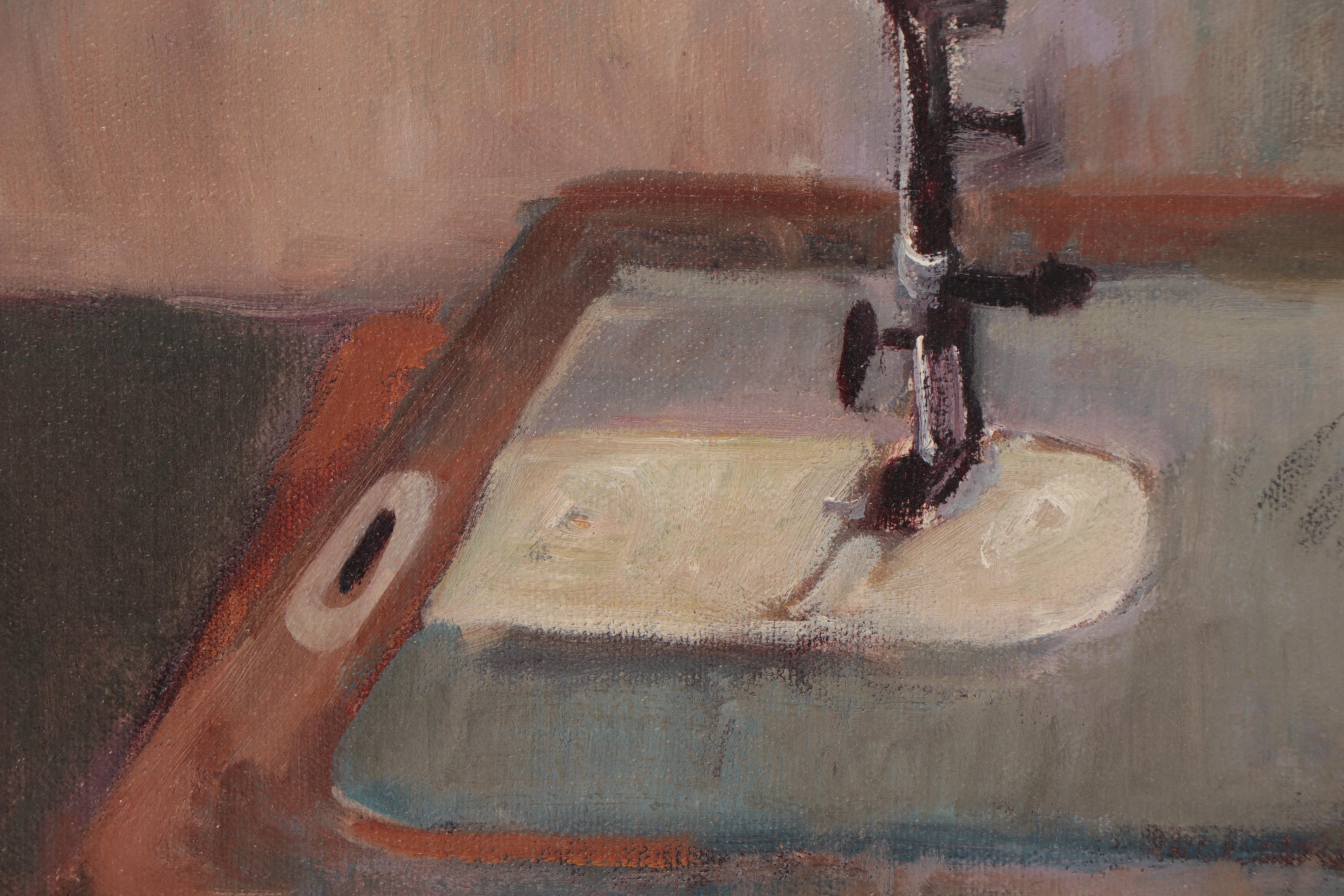 Marion Maas Oil Painting of Sewing Machine