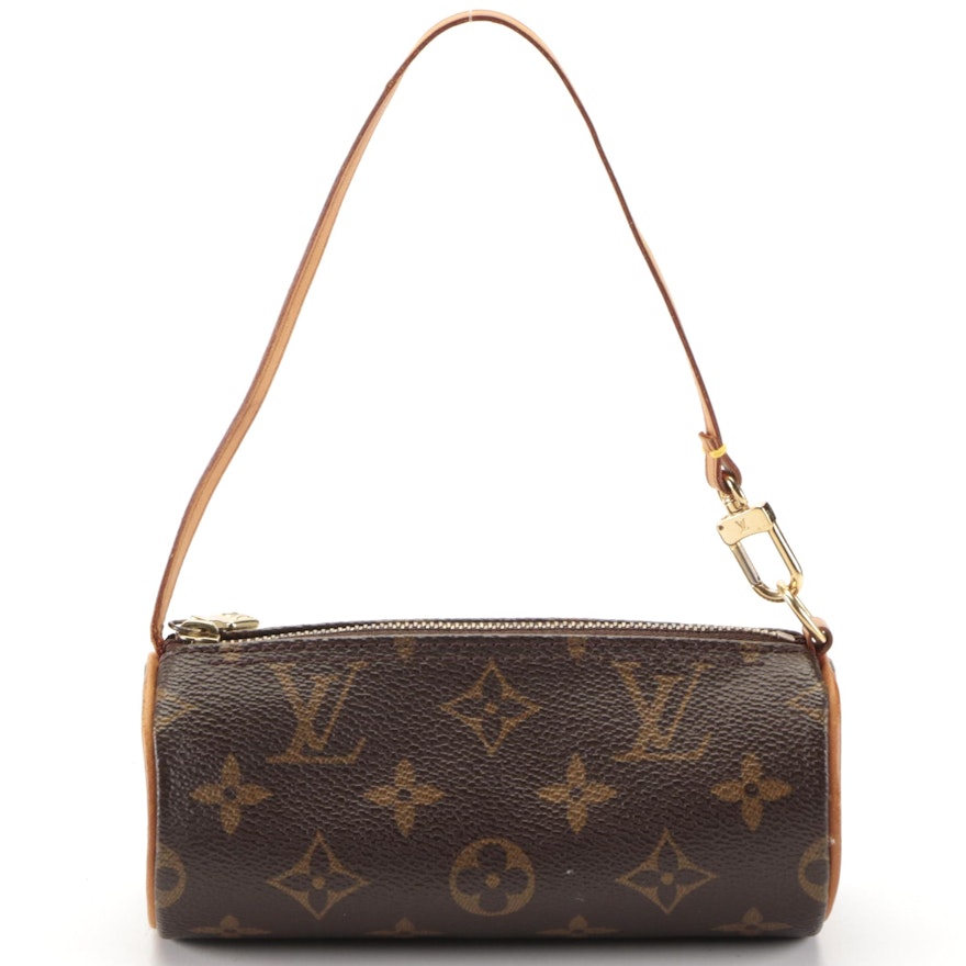 Louis Vuitton Papillon Zip Pochette in Monogram Canvas and Vachetta Leather