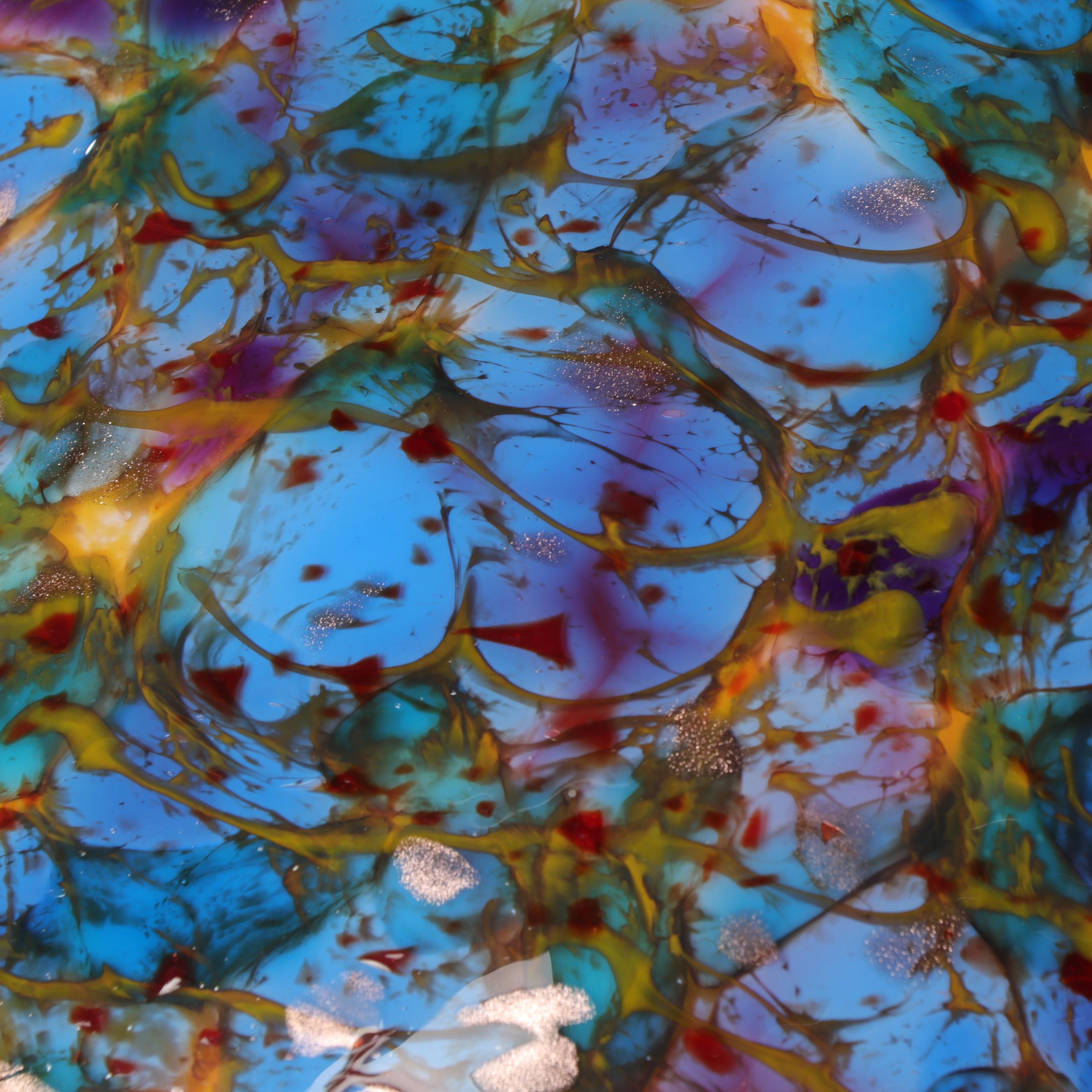 Dale Chihuly Blown Glass Macchia Vase on Stand