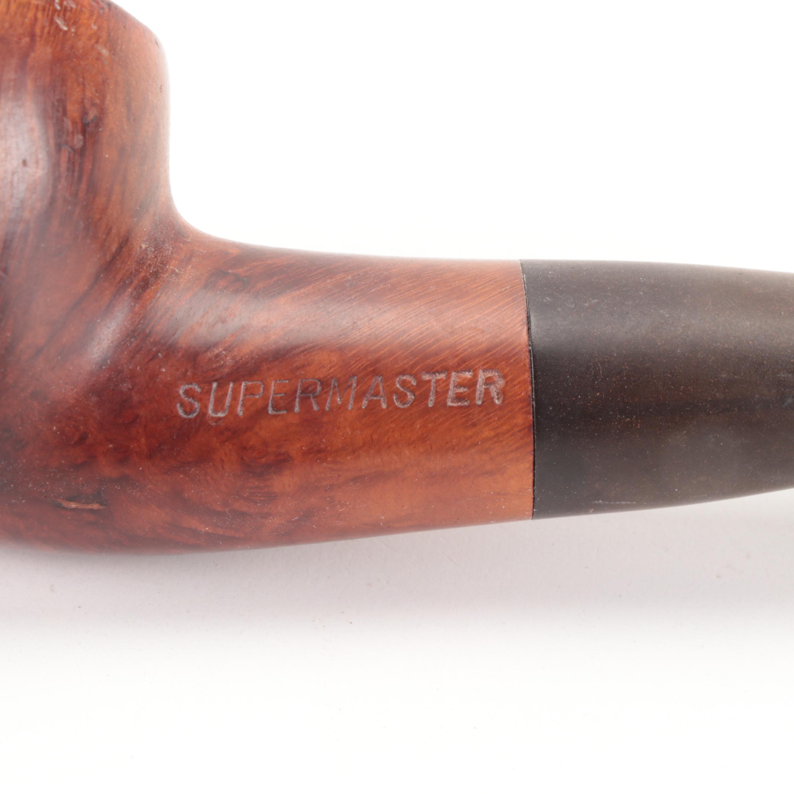Marxman, Supermaster, Alberson and Other Briar Tobacco Pipes and Pipe Stand