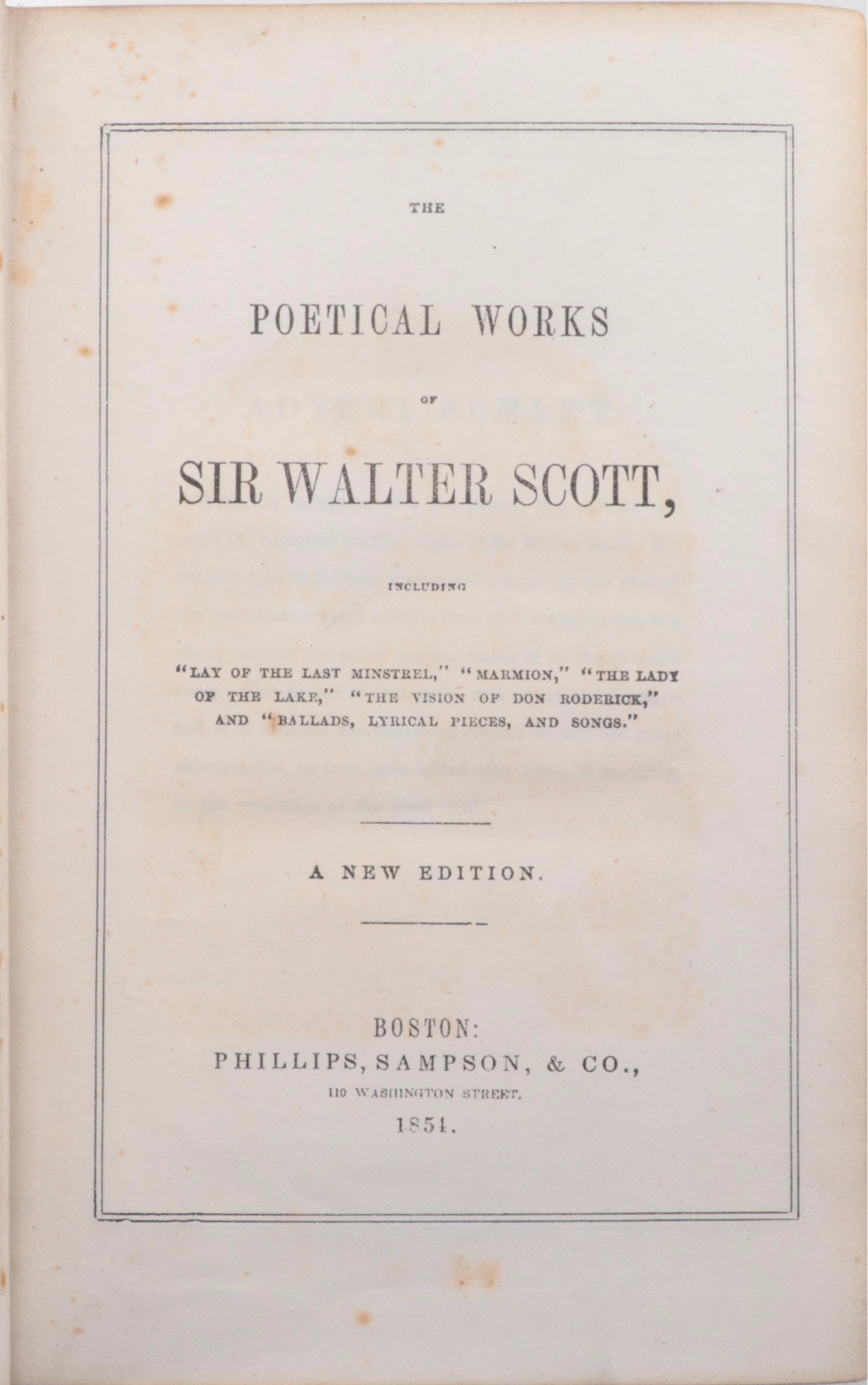 "Complete Stories and Poems of Sir Walter Scott" and More Poetry Books