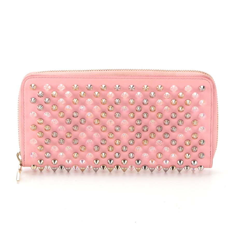 Christian Louboutin Panettone Studded Leather Zip Wallet