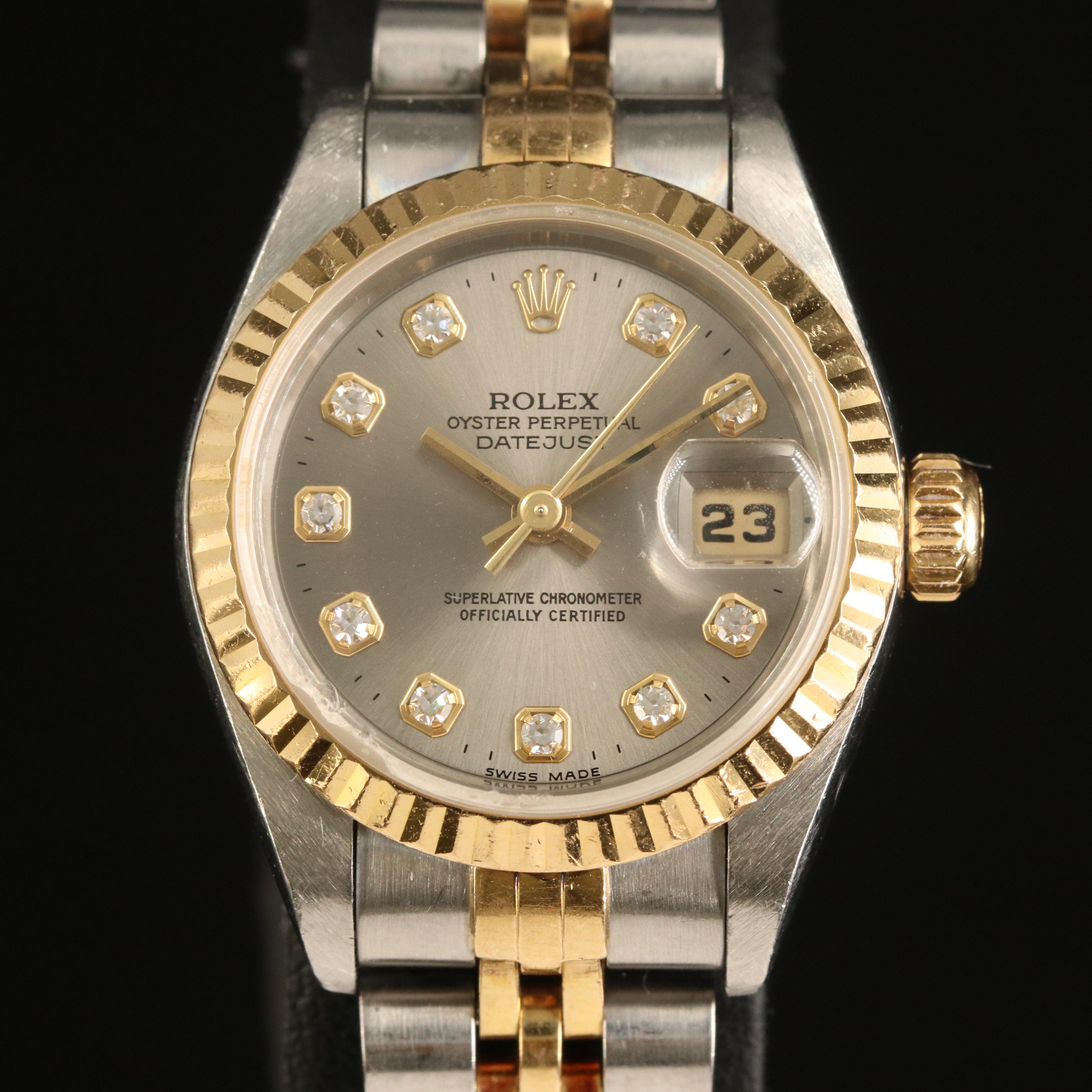 1997 Rolex Serti Diamond Dial Datejust Watch