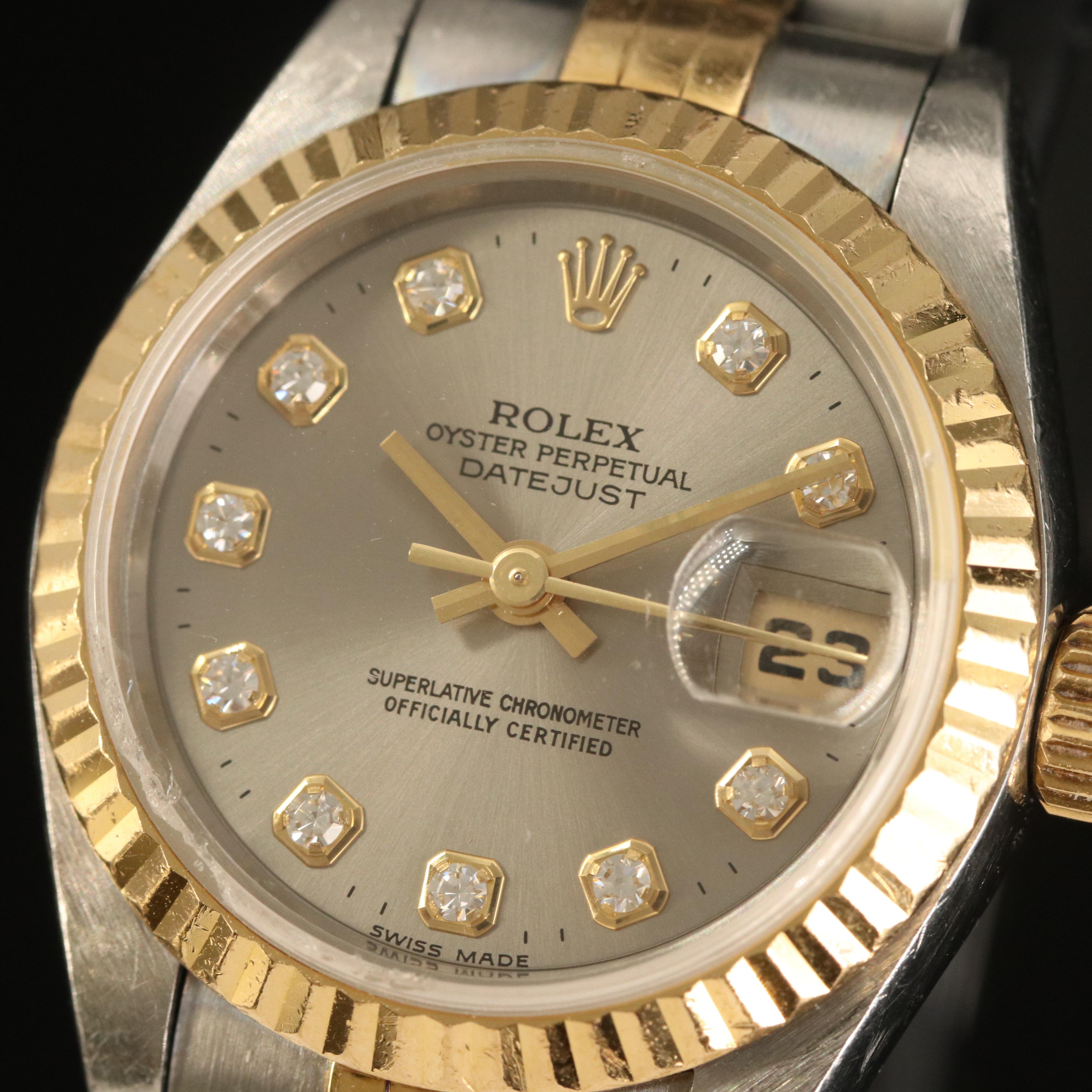 1997 Rolex Serti Diamond Dial Datejust Watch