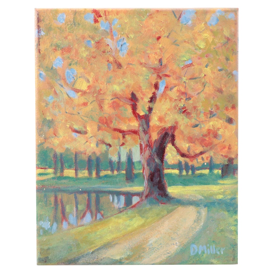 Deborah Miller Acrylic Painting "Copley Pond Park"