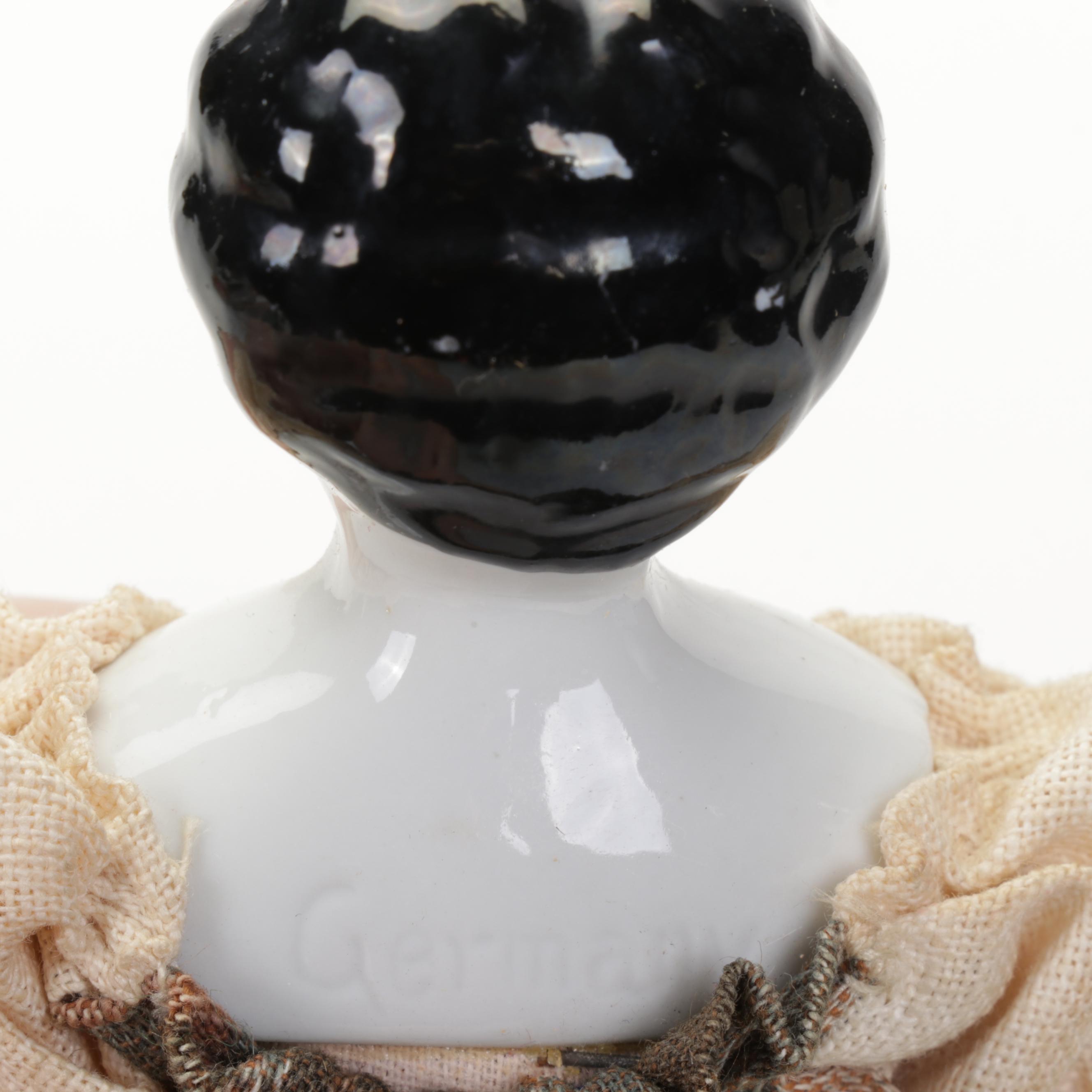 Porcelain China Head Dolls Featuring "Low Brow" and "Flat Top"