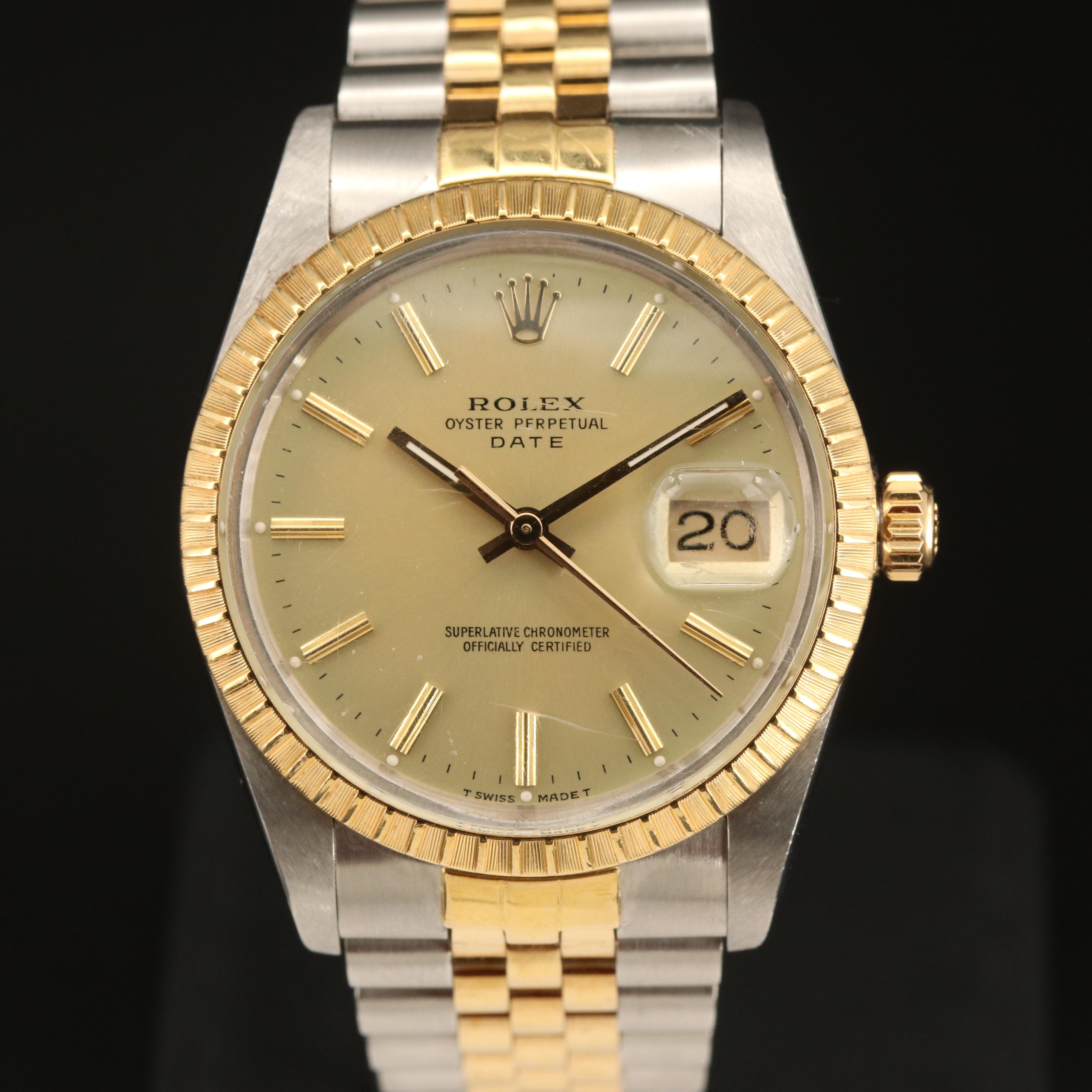 1987 Rolex Oyster Perpetual Date with Box and Papers
