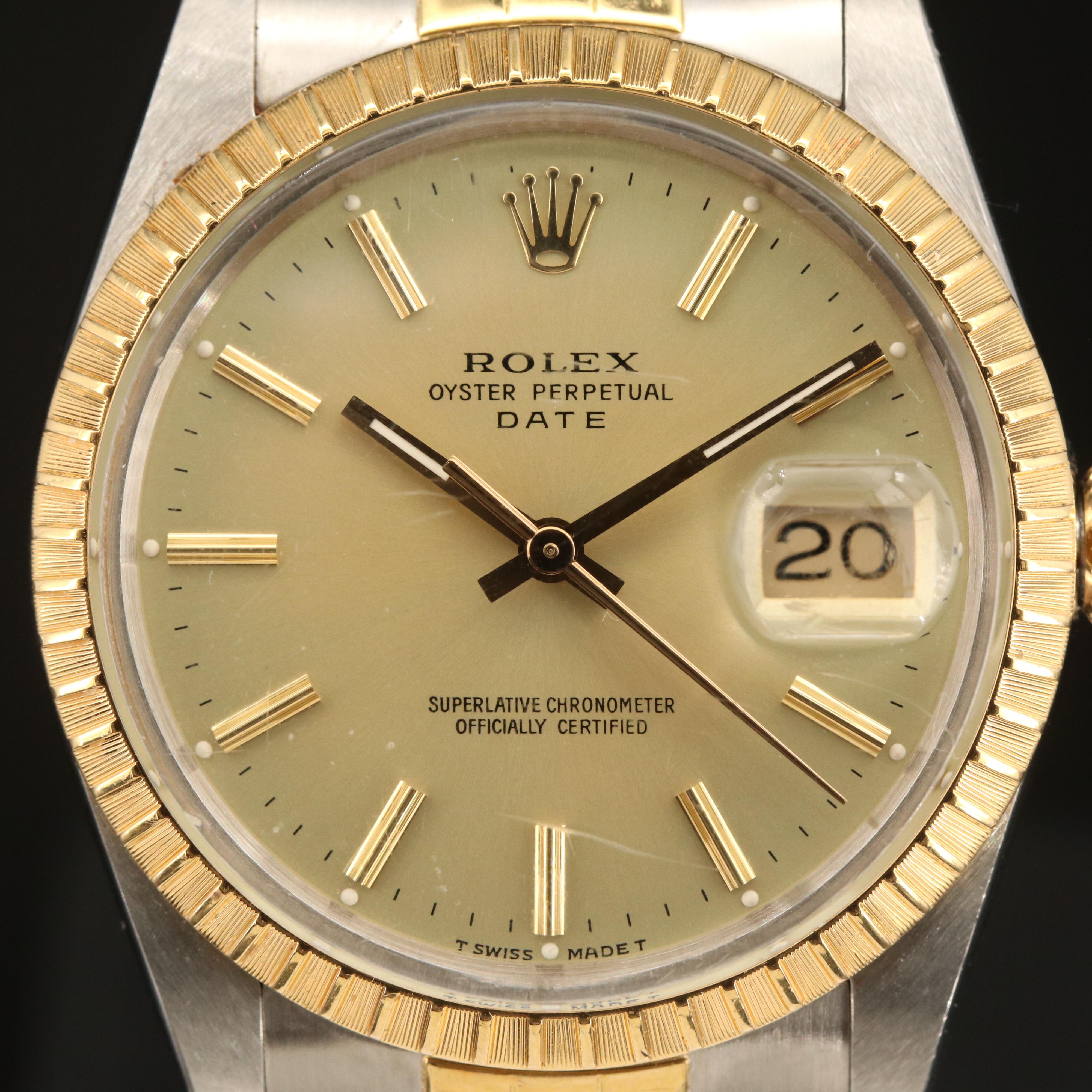 1987 Rolex Oyster Perpetual Date with Box and Papers