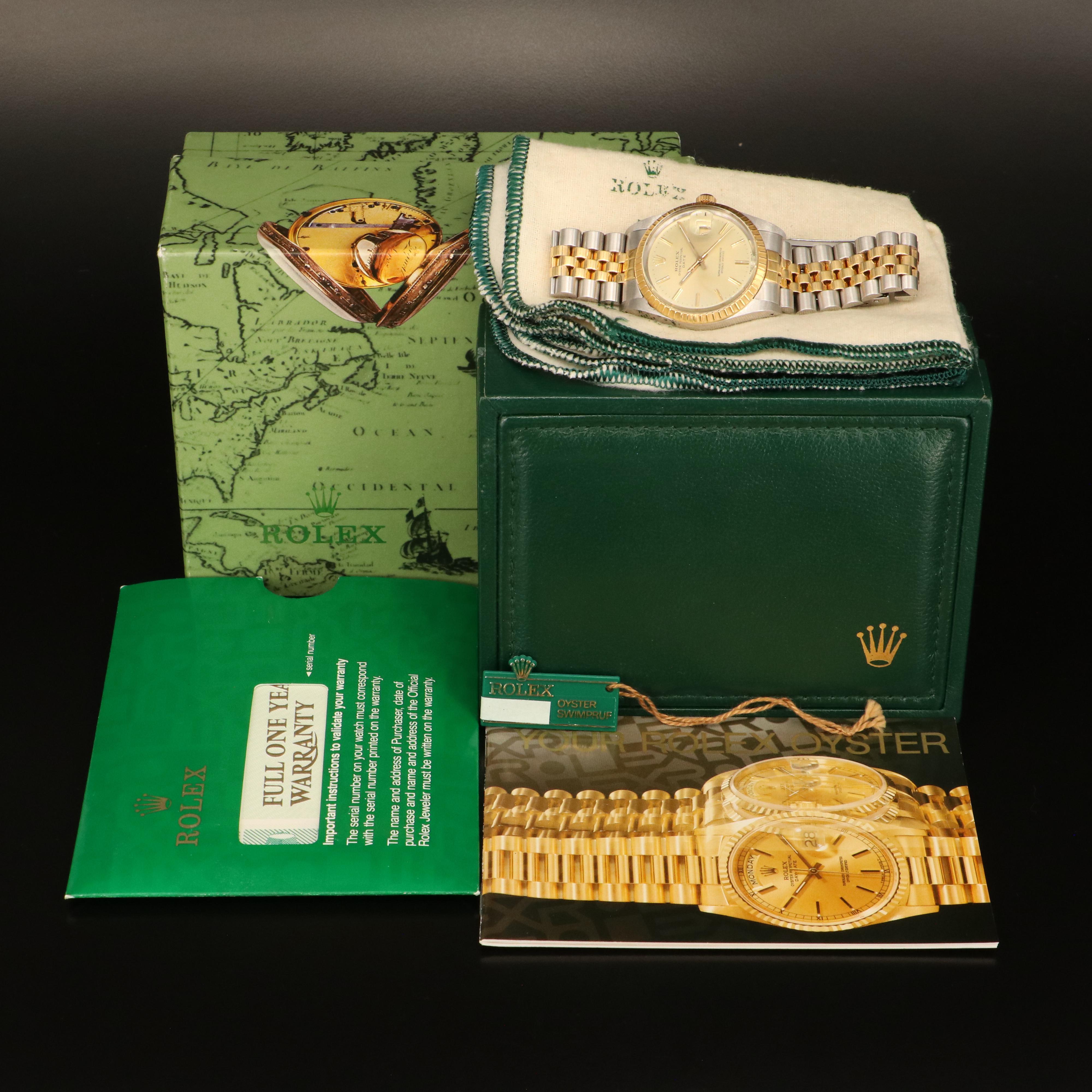 1987 Rolex Oyster Perpetual Date with Box and Papers