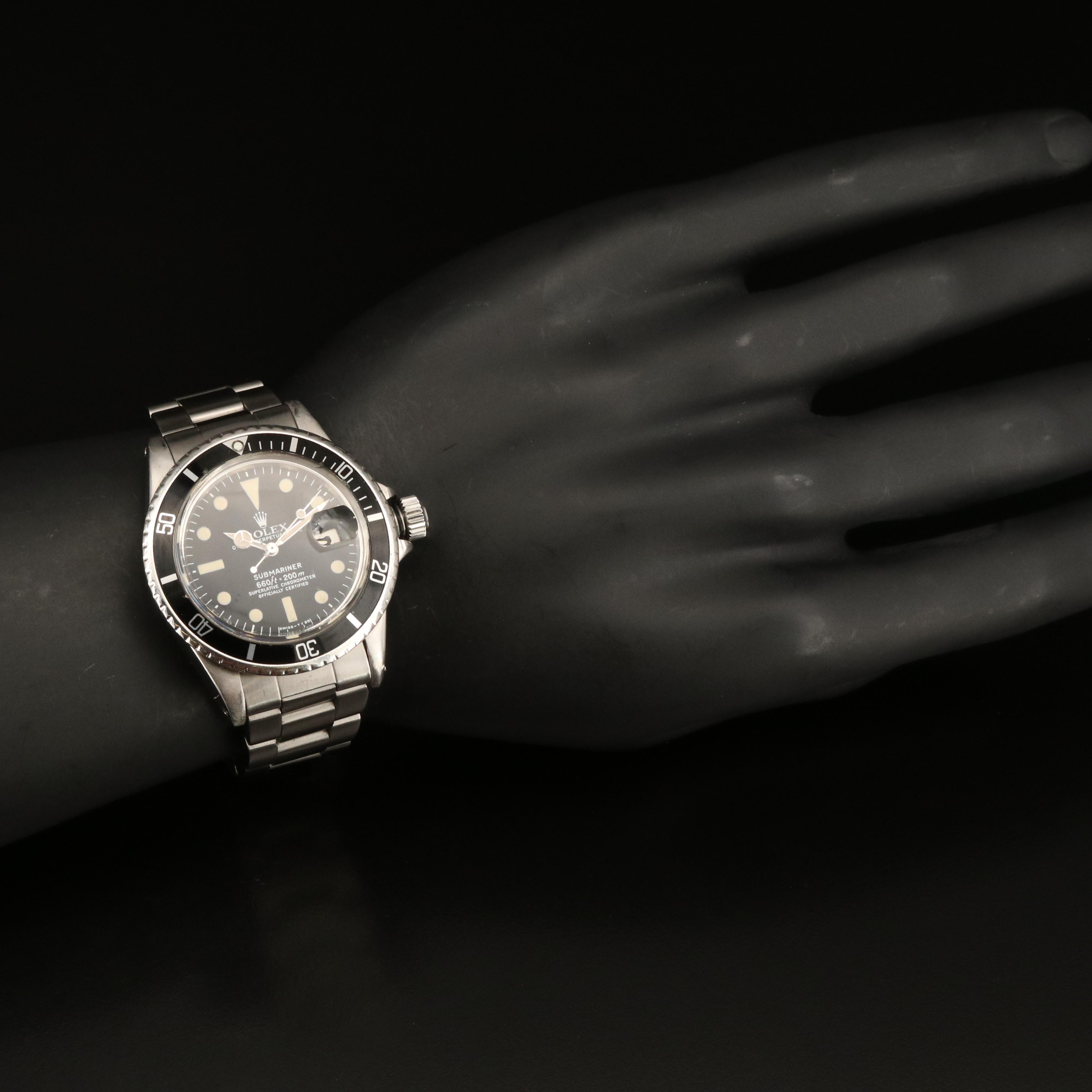 1974 Rolex Submariner Date 1680 Stainless Steel Automatic Watch