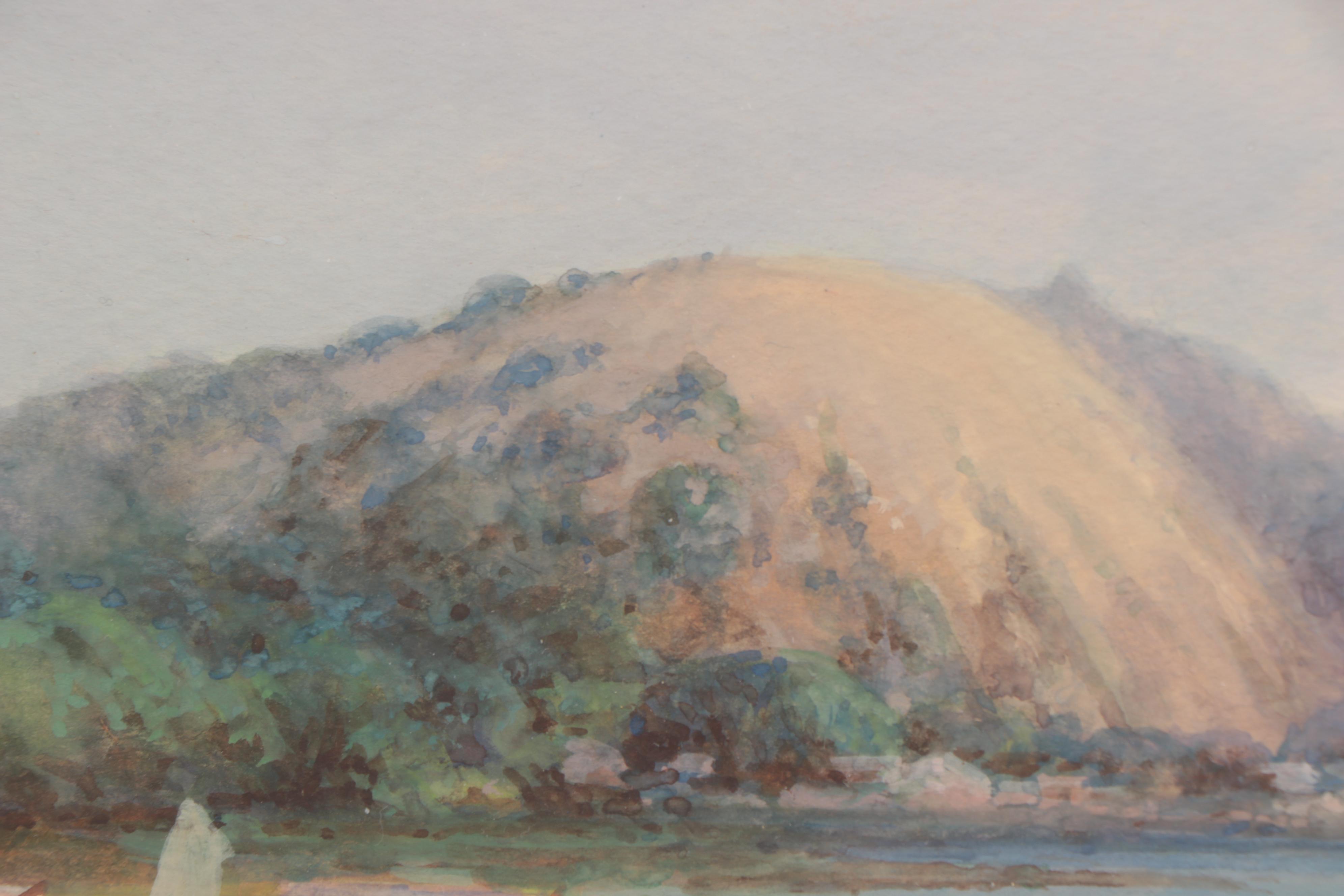 Victor Casenelli Coastal Landscape Watercolor Painting