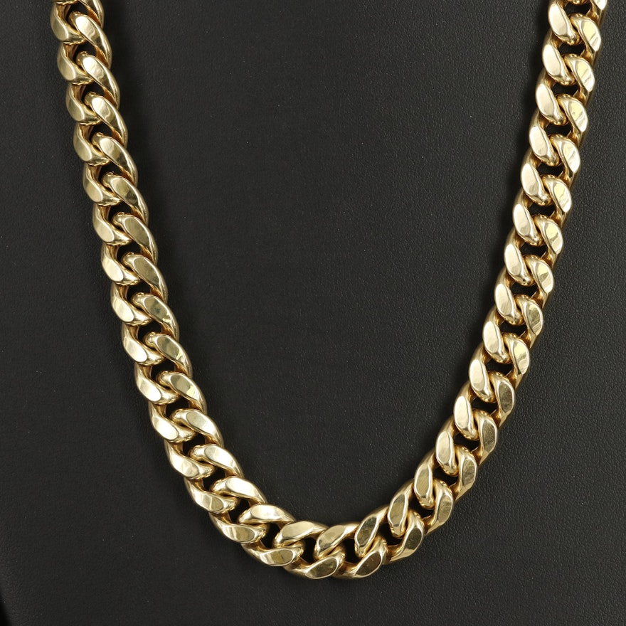 10K Curb Necklace