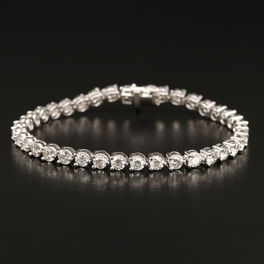 14K 7.60 CTW Lab Grown Diamond Line Bracelet