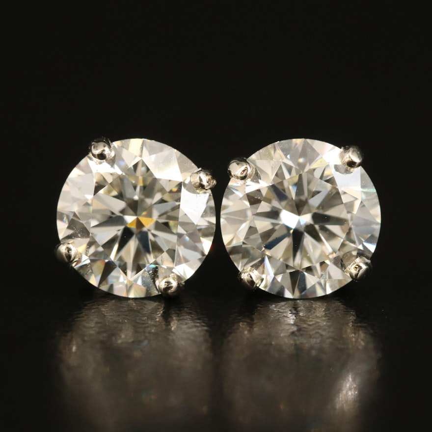 14K 6.13 CTW Lab Grown Diamond Stud Earrings with IGI Reports