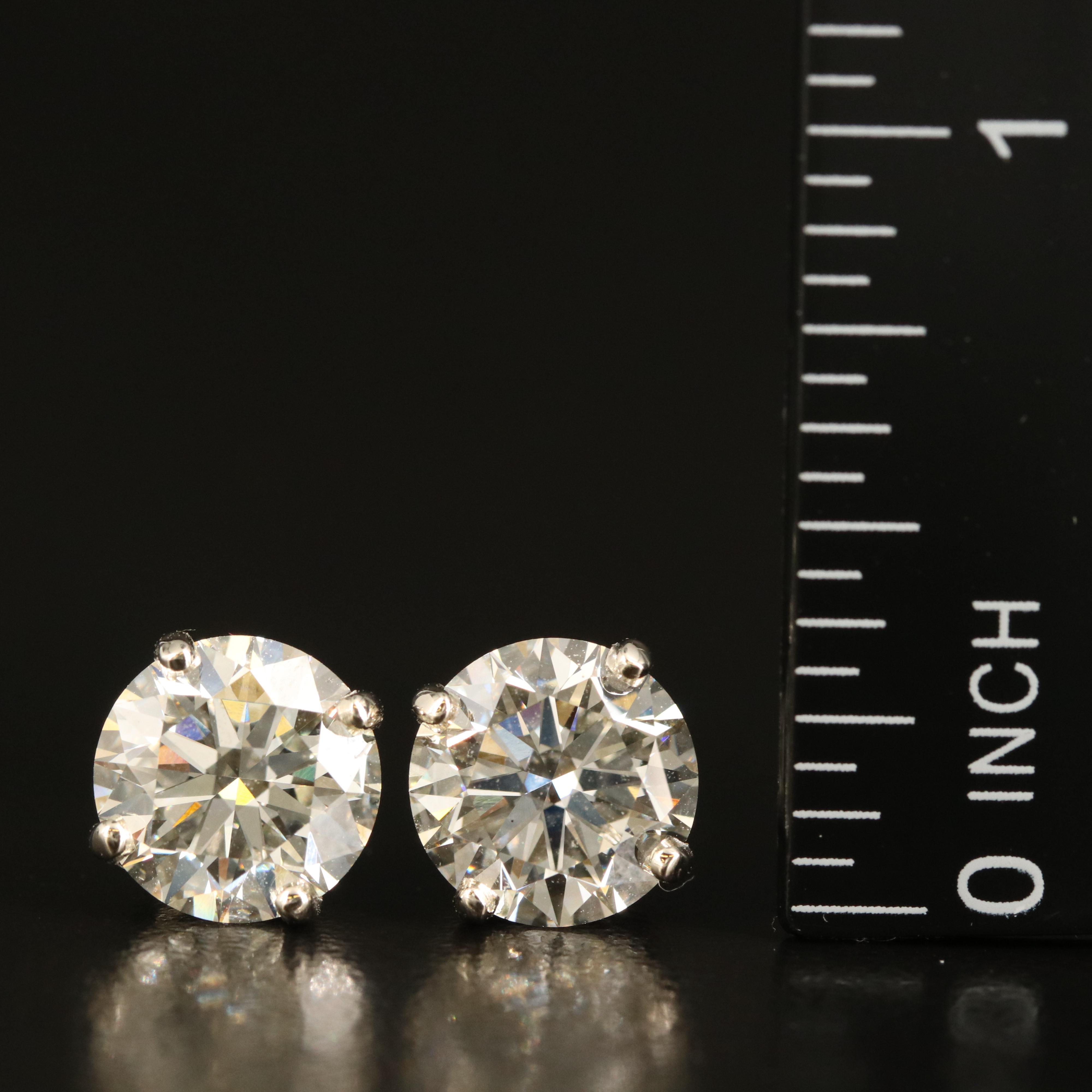 14K 6.13 CTW Lab Grown Diamond Stud Earrings with IGI Reports