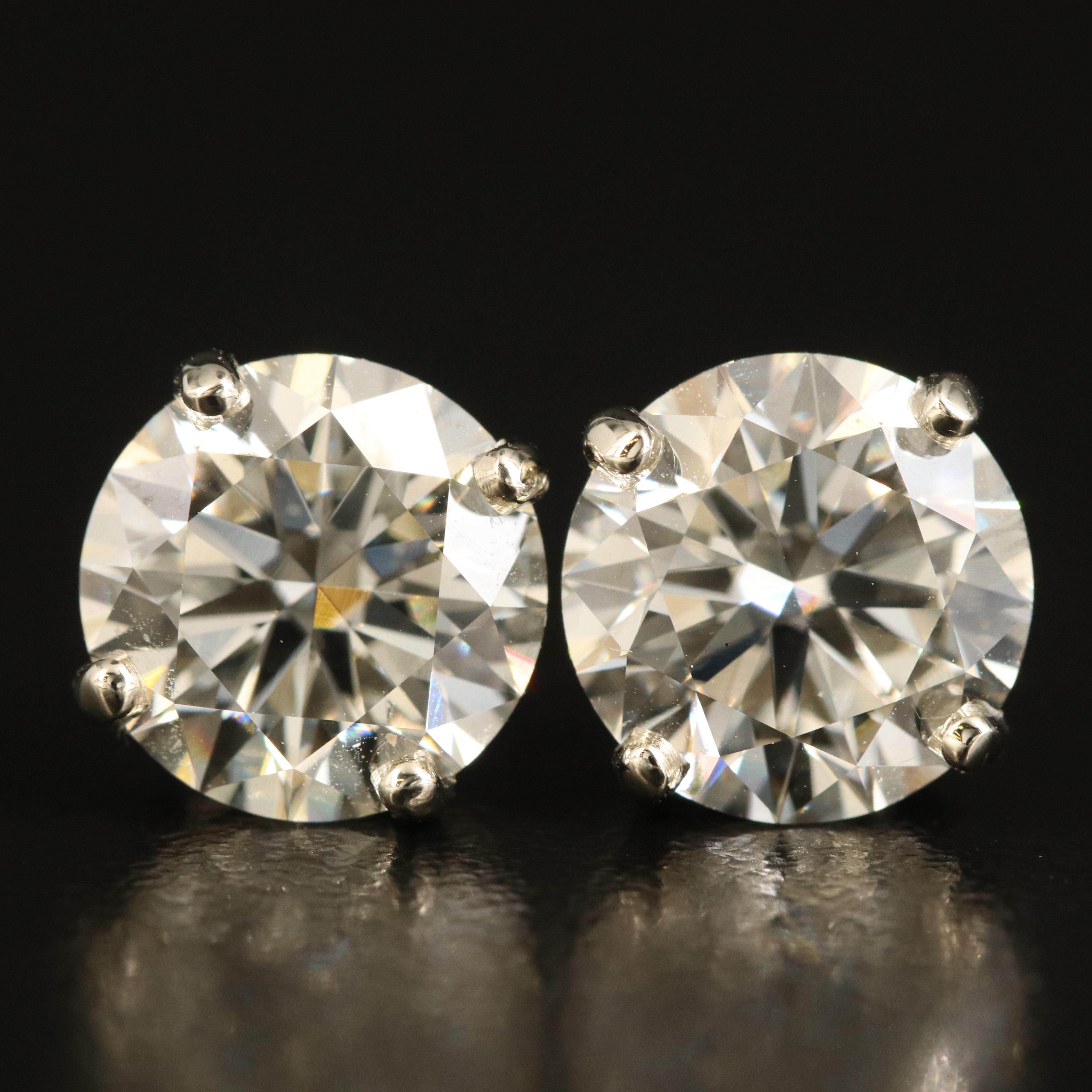 14K 6.13 CTW Lab Grown Diamond Stud Earrings with IGI Reports