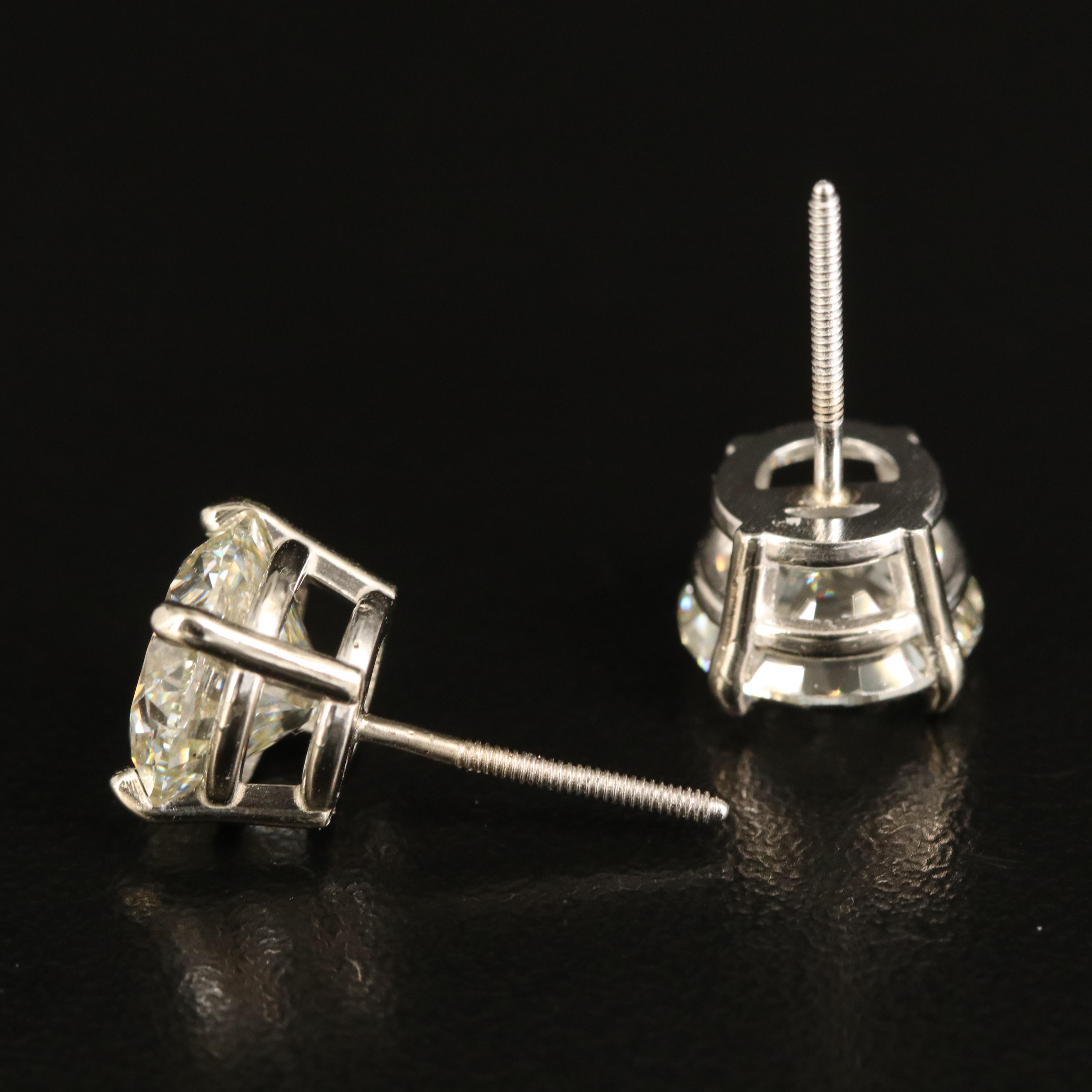 14K 6.13 CTW Lab Grown Diamond Stud Earrings with IGI Reports