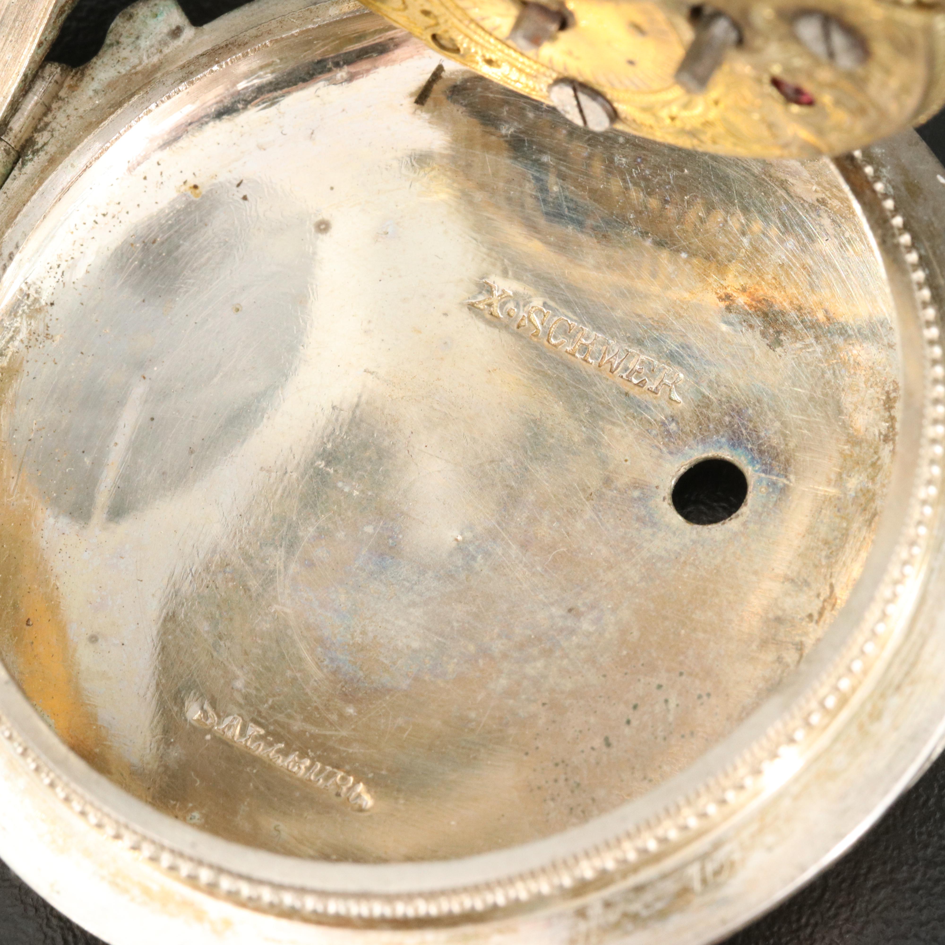 Antique X. Schwer, Salzburg Tortoise Shell Case Pocket Watch