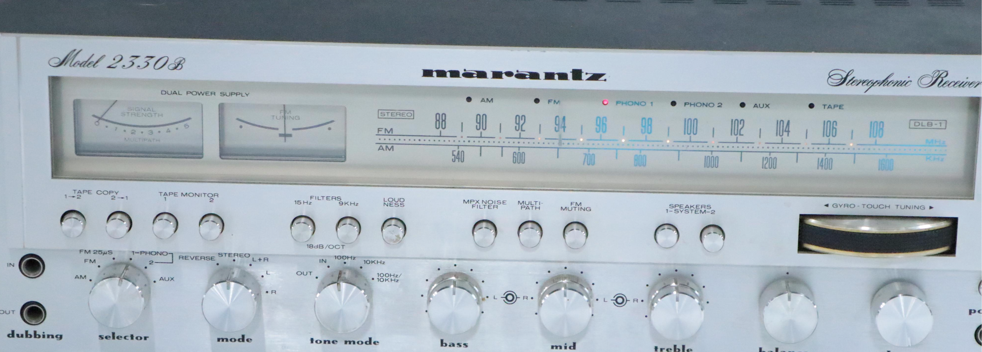 Marantz Model 2330B Solid State Stereophonic Receiver, Late 20th Century
