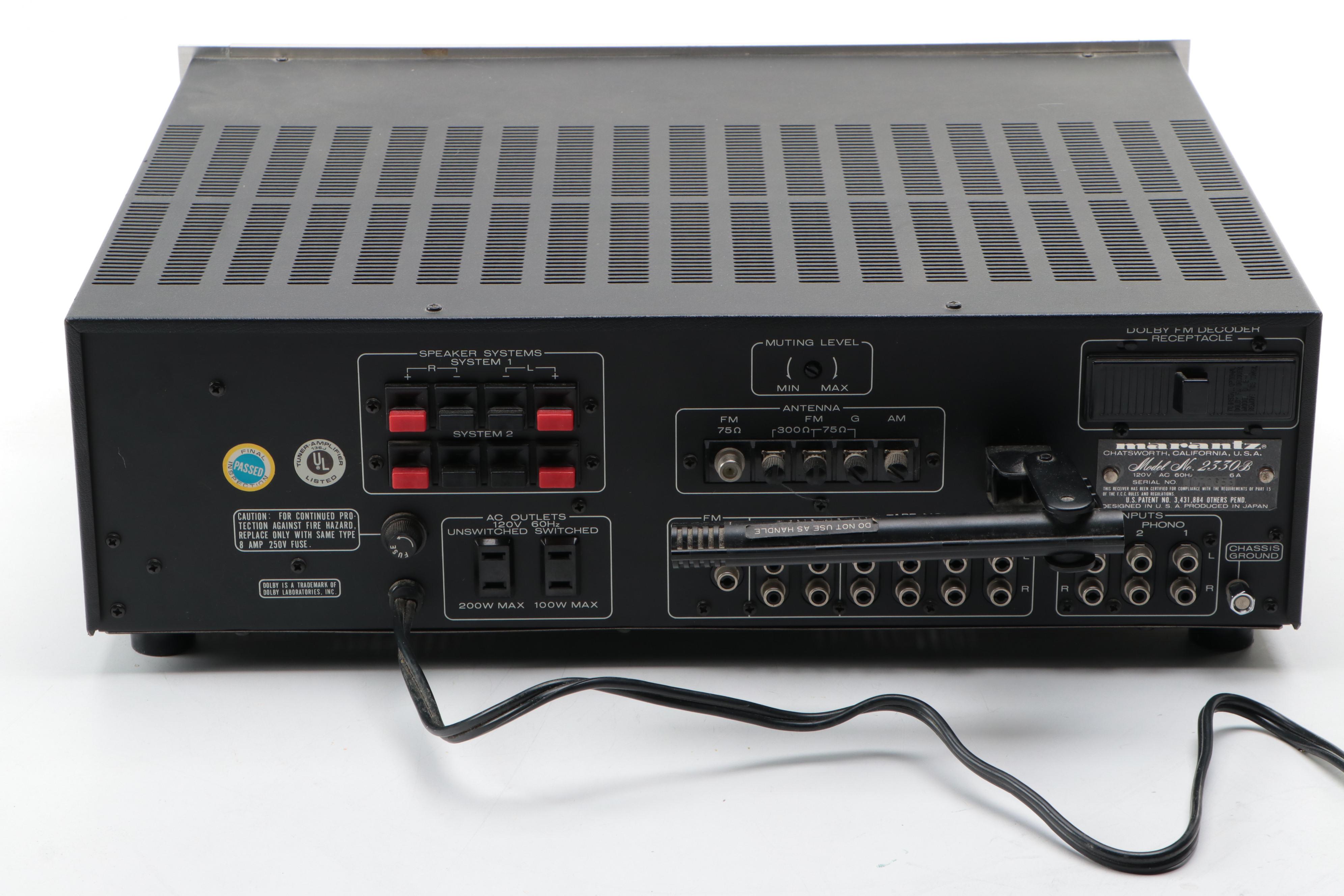 Marantz Model 2330B Solid State Stereophonic Receiver, Late 20th Century