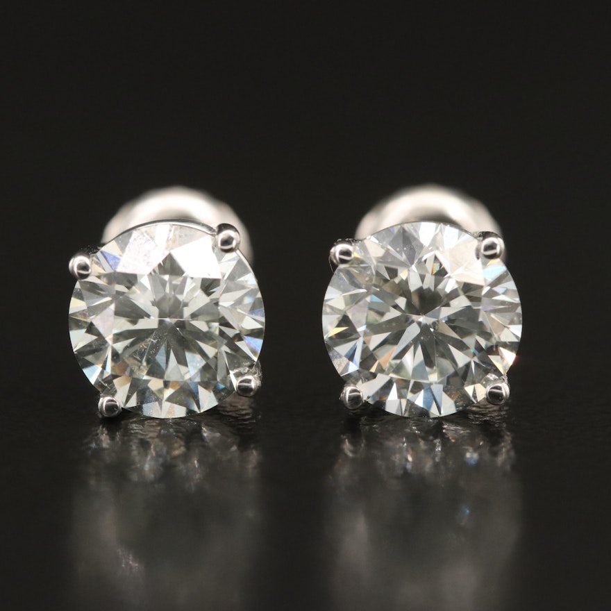 14K 2.54 CTW Lab Grown Diamond Stud Earrings