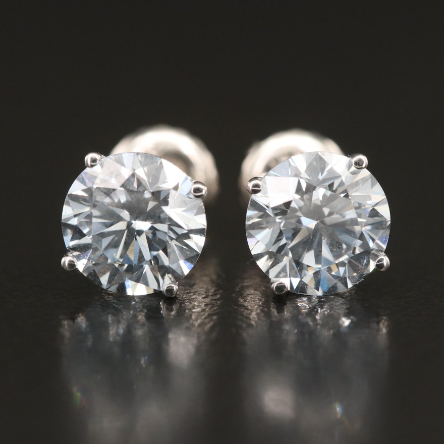 14K 2.14 CTW Lab Grown Diamond Stud Earrings