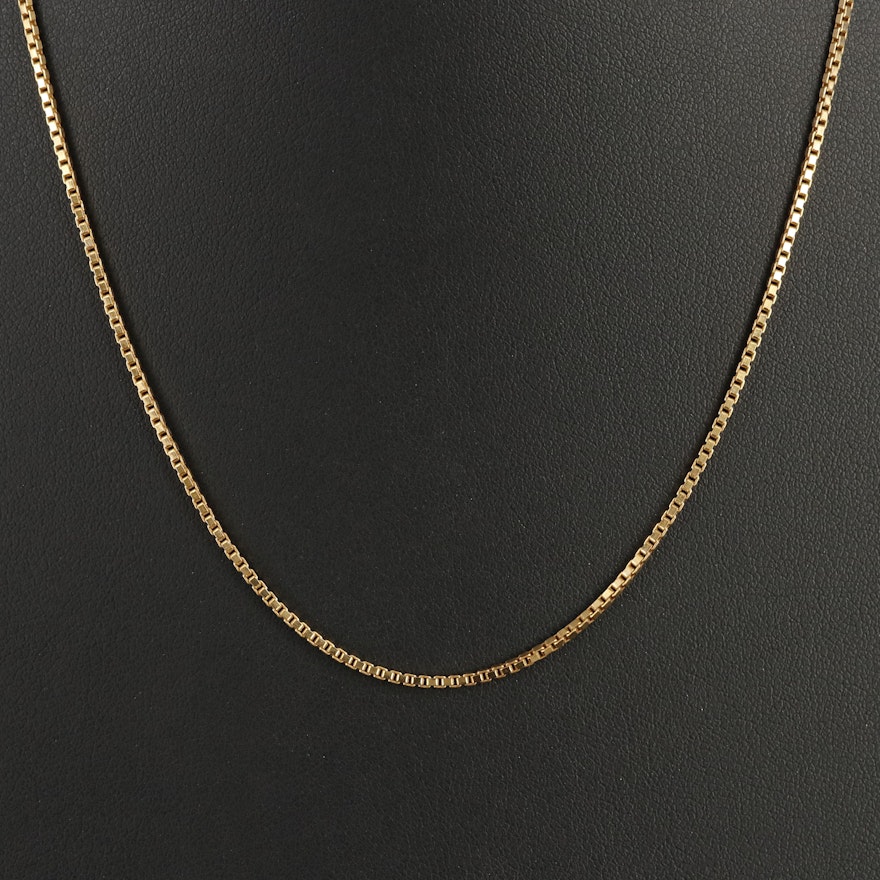 14K Box Chain Necklace