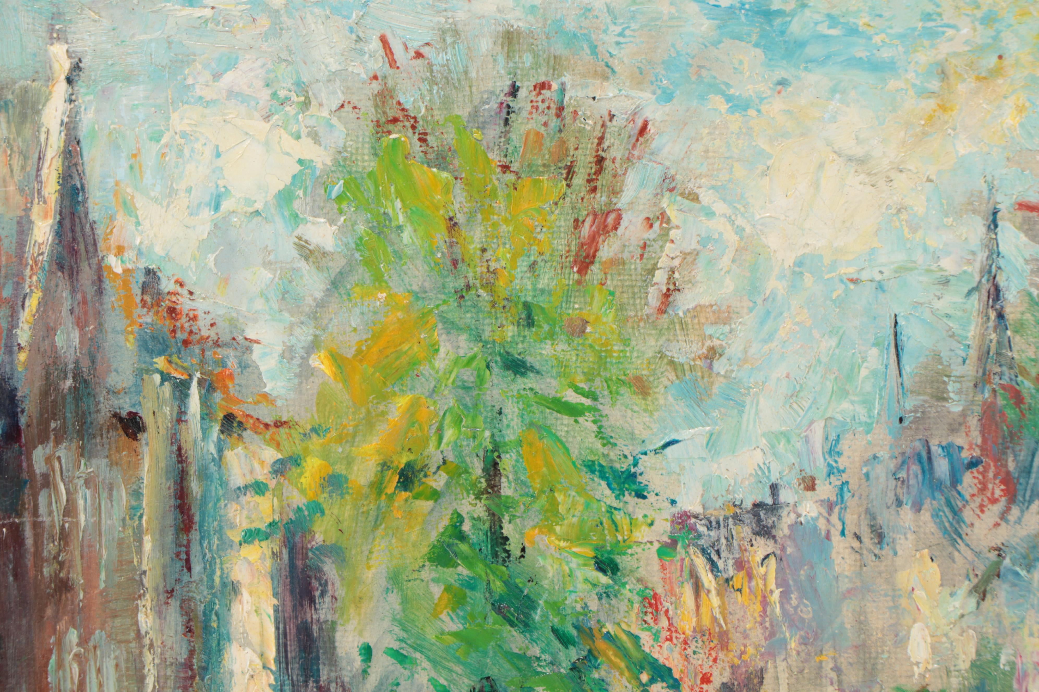 Maurice Helewaut Oil Painting "Bruges Canal"