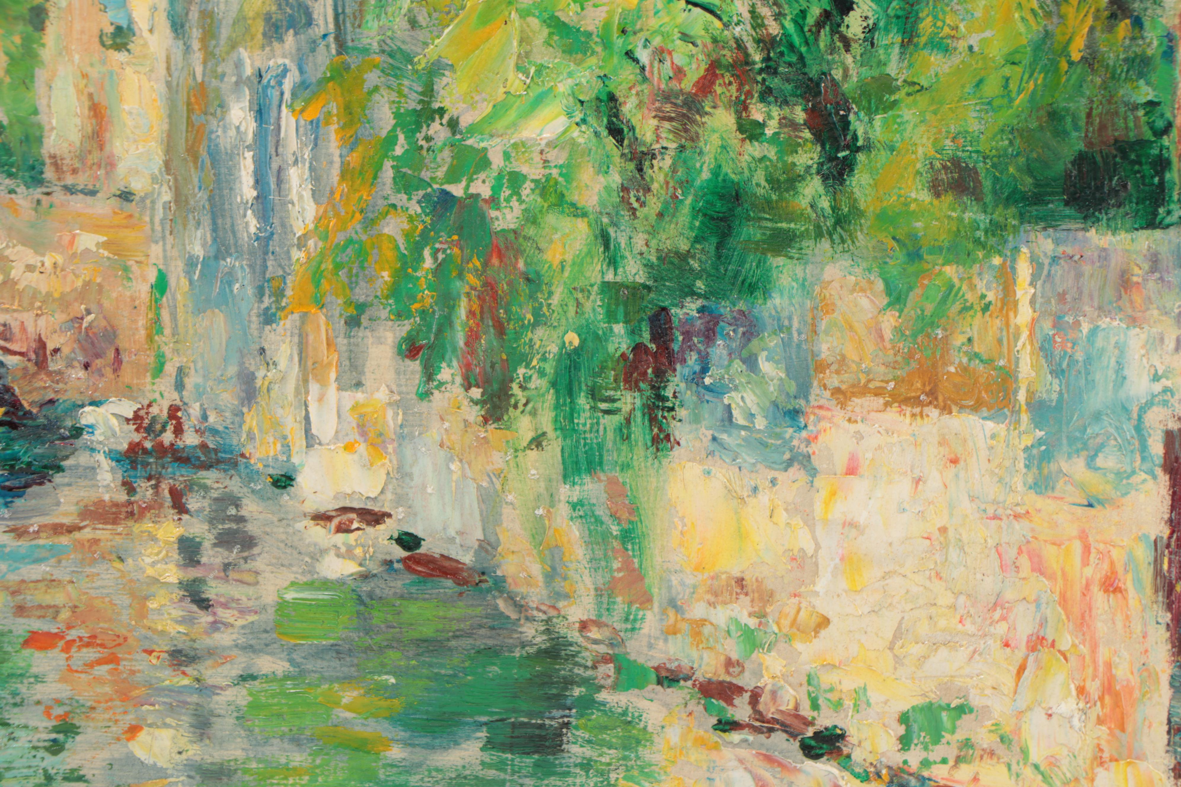 Maurice Helewaut Oil Painting "Bruges Canal"