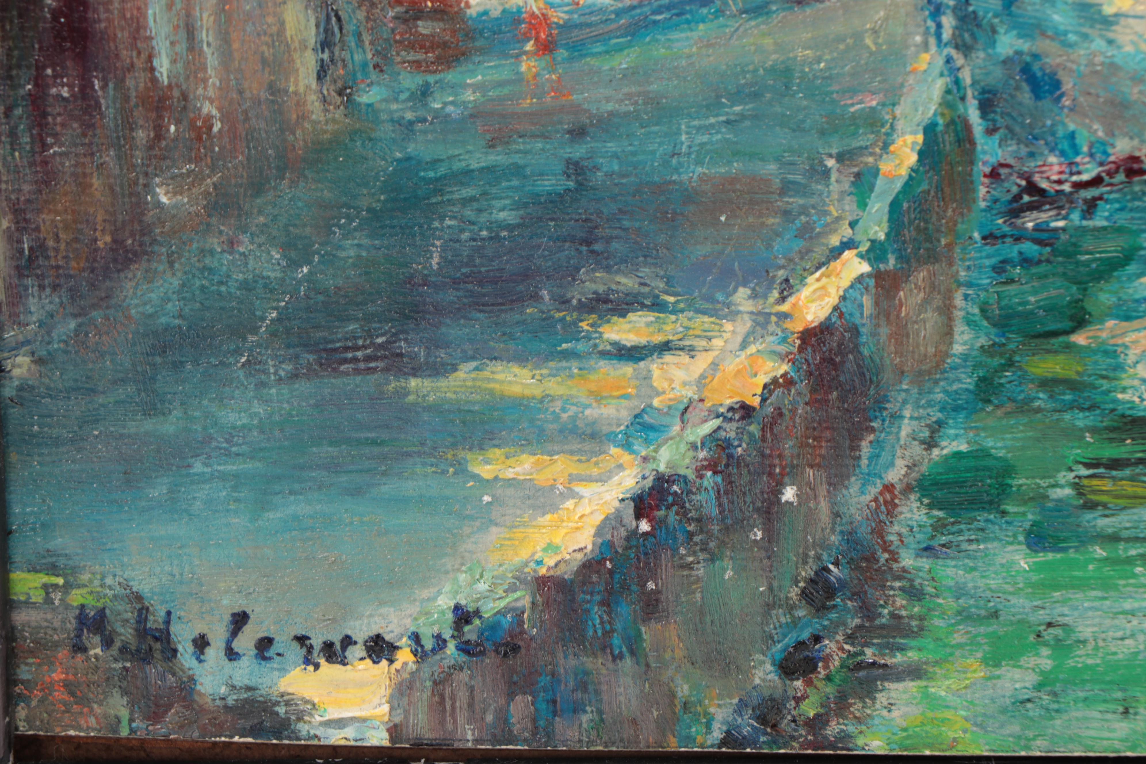 Maurice Helewaut Oil Painting "Bruges Canal"