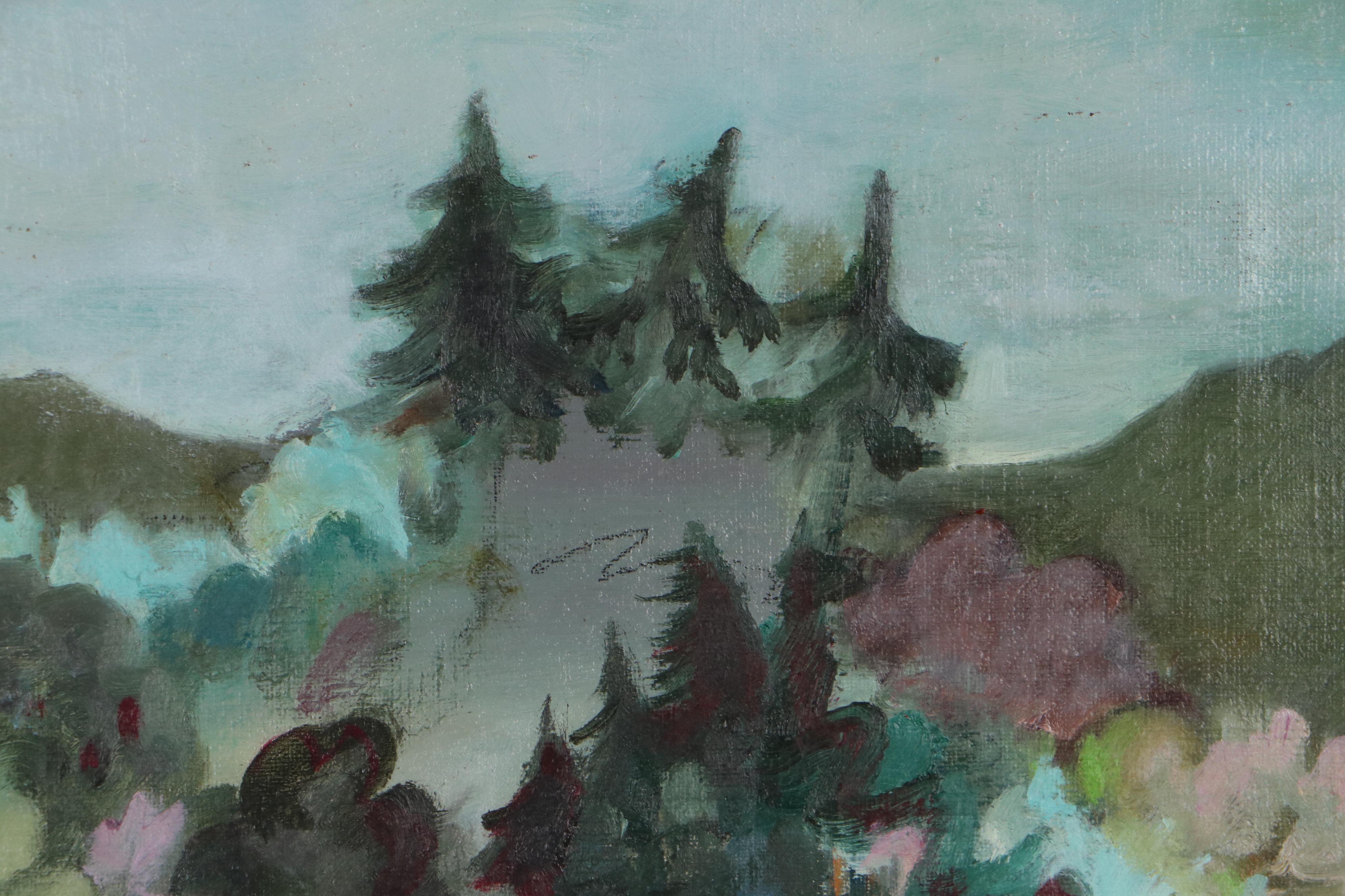 Marion Maas Landscape Oil Painting "On the Thruway"