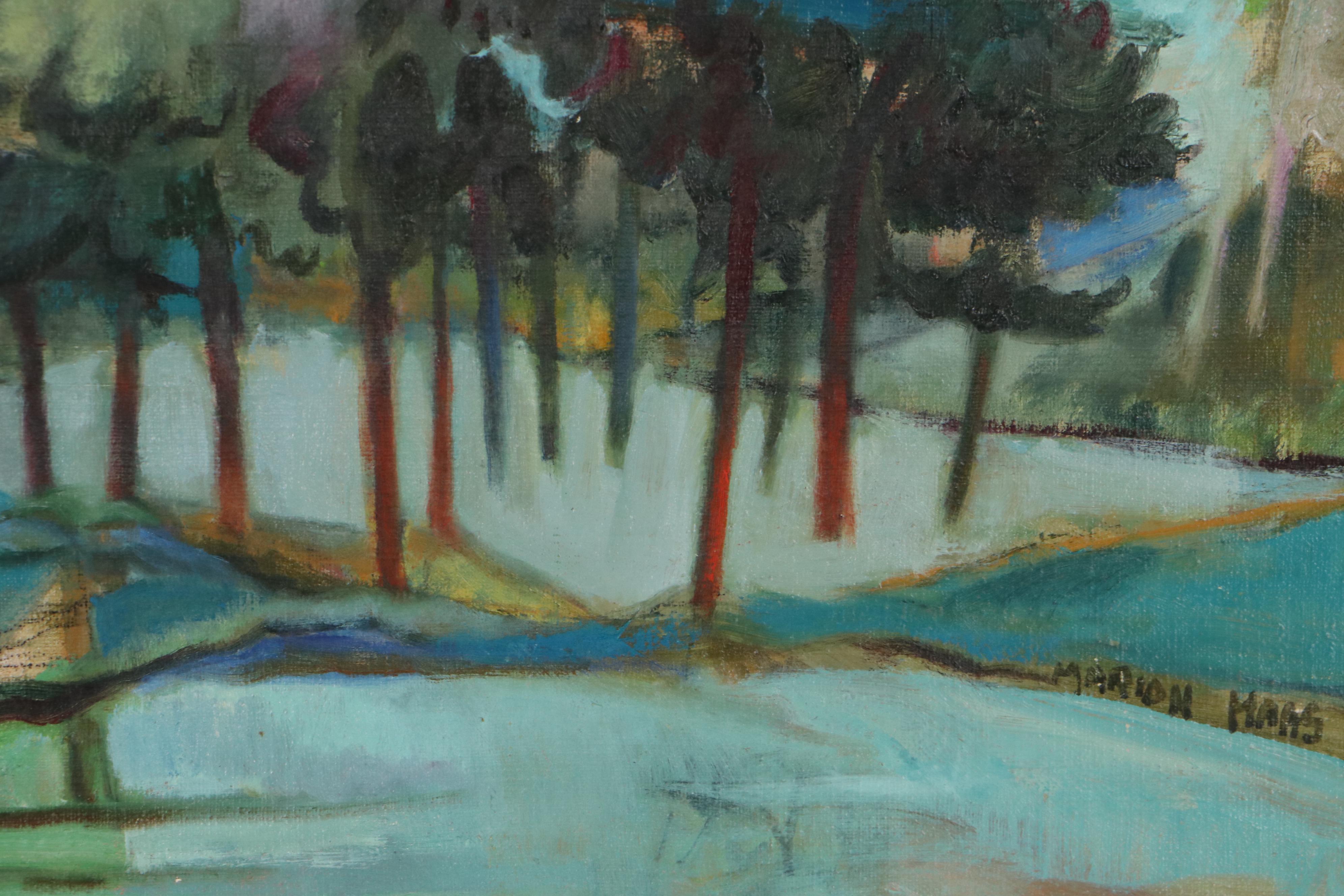 Marion Maas Landscape Oil Painting "On the Thruway"