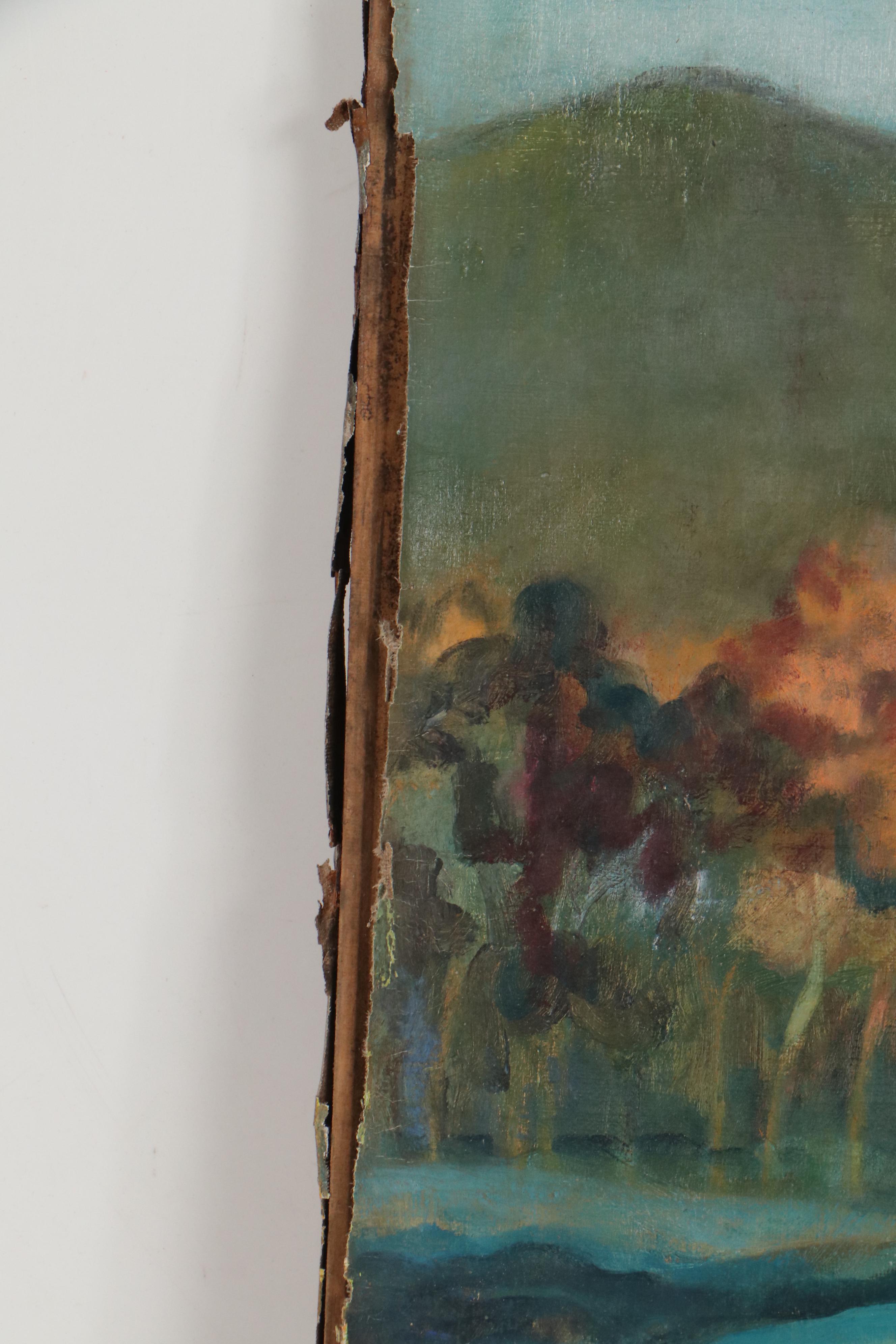 Marion Maas Landscape Oil Painting "On the Thruway"