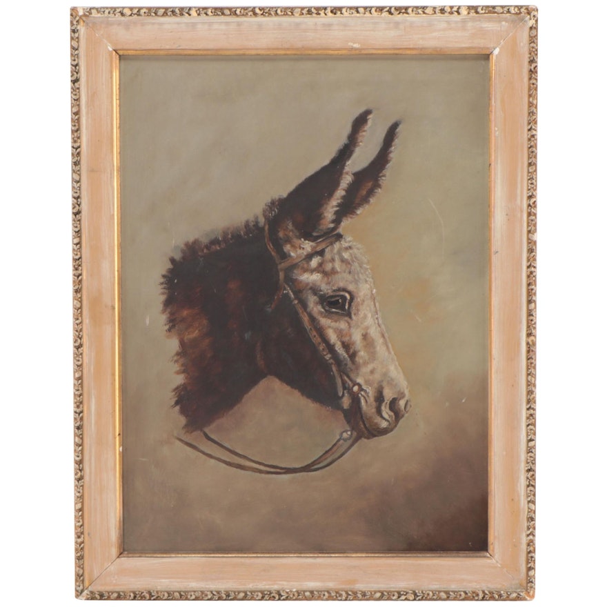 Oil Painting of Donkey