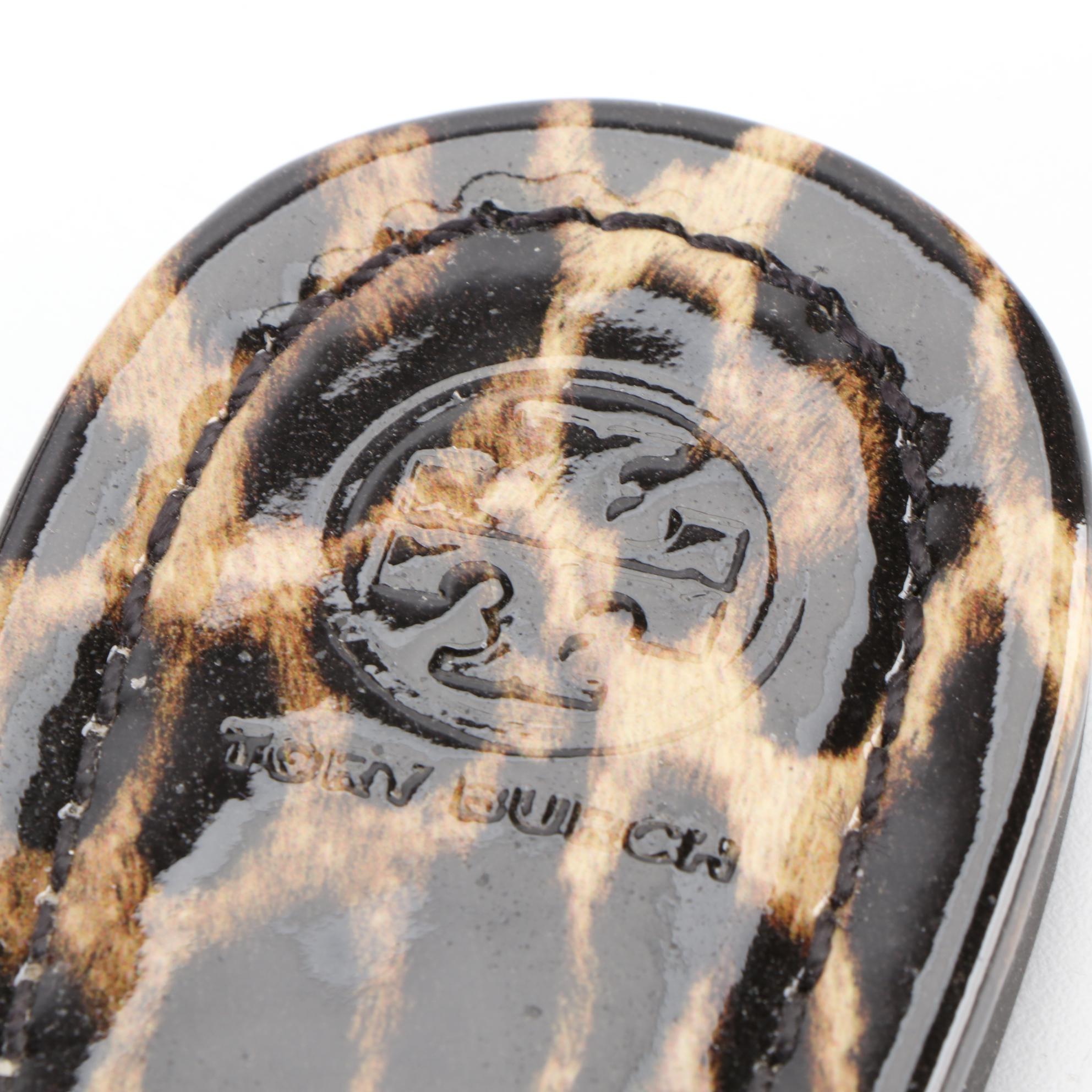 Tory Burch Miller Patent Leather Flat Sandals with Box