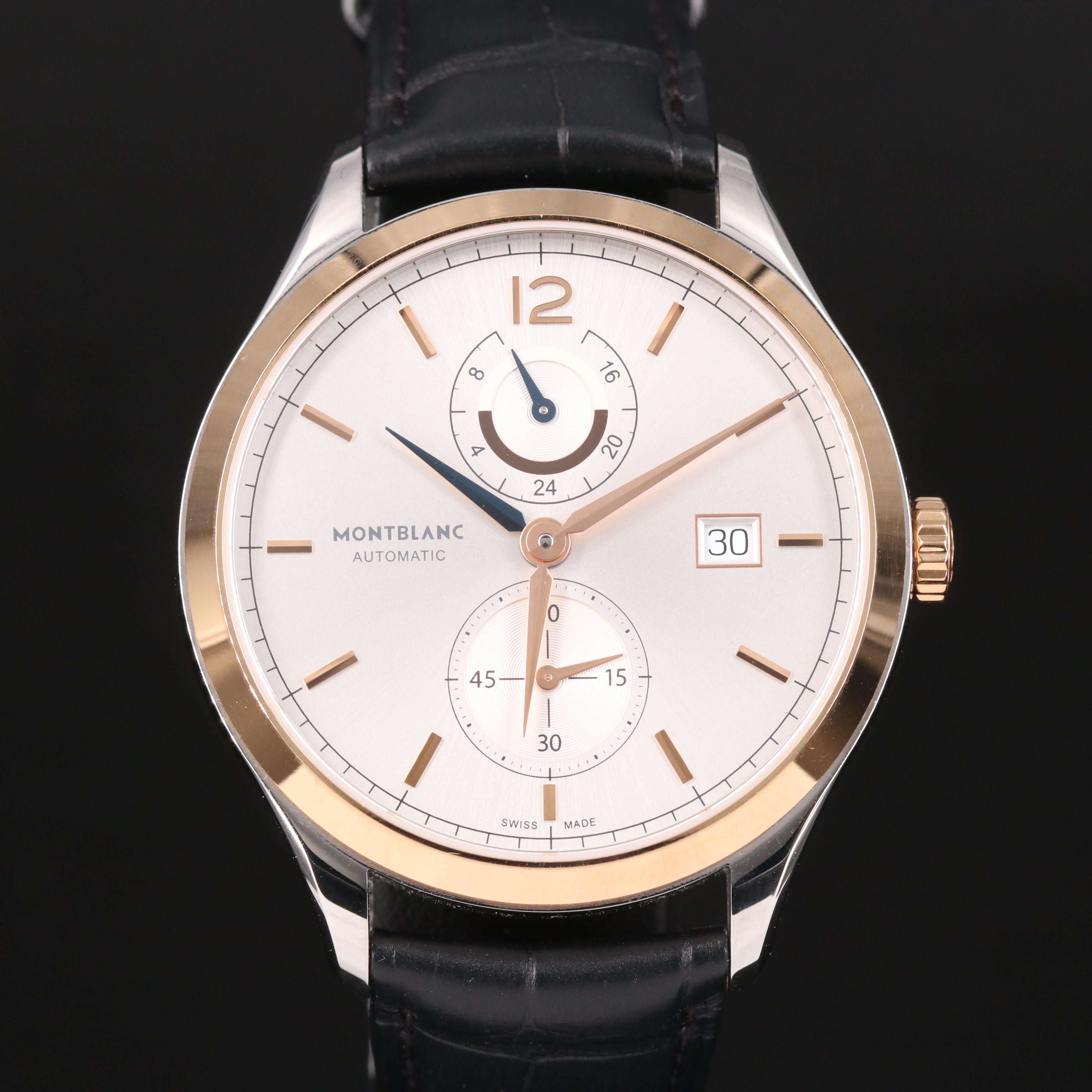 Montblanc Heritage Dual Time 18k Gold and Stainless Steel Automatic Watch