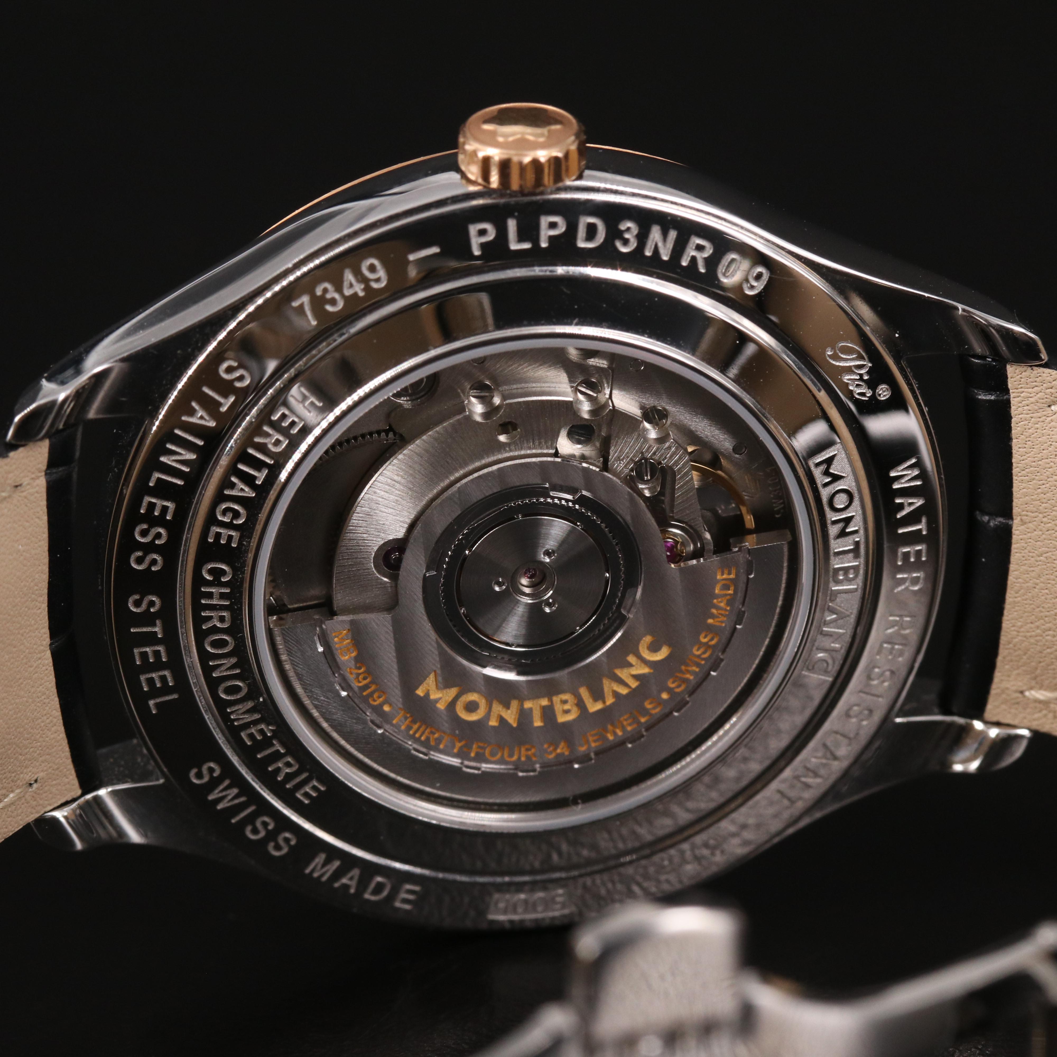 Montblanc Heritage Dual Time 18k Gold and Stainless Steel Automatic Watch