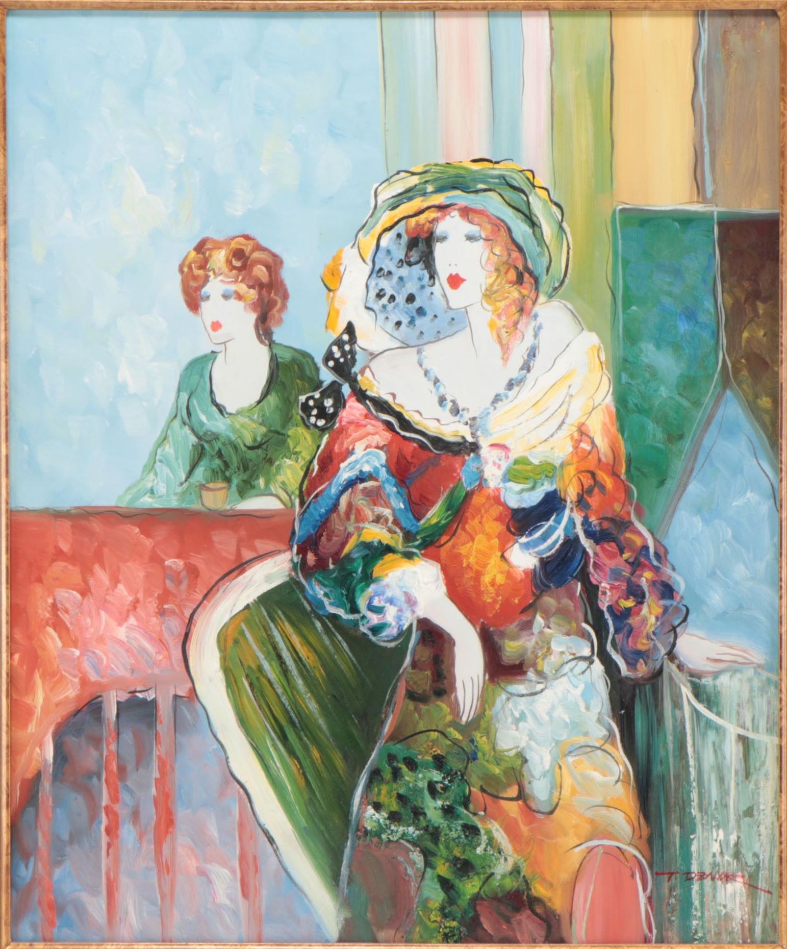 T. Denver Oil Painting of Women
