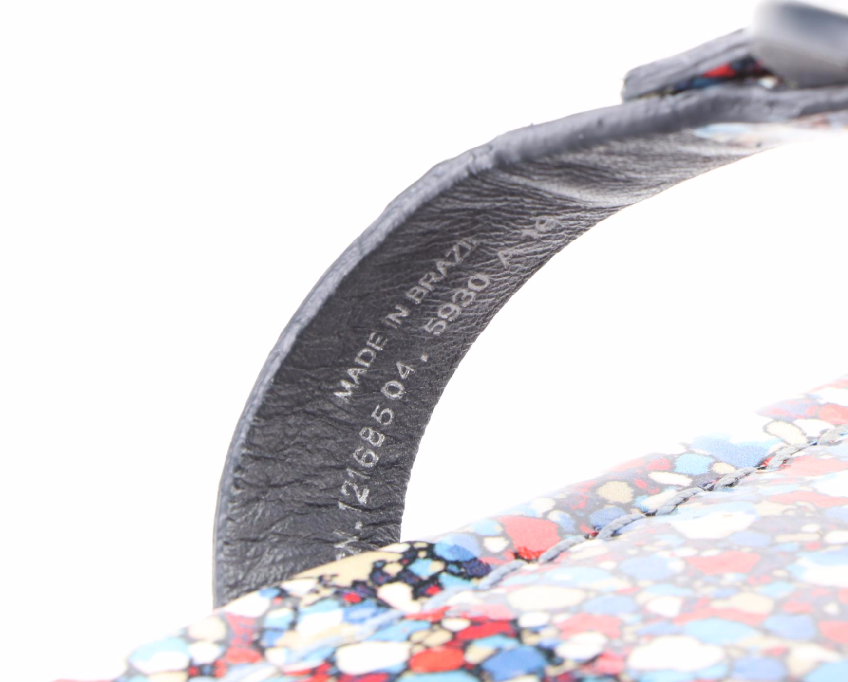 Tory Burch Liberty Patterned Patent Leather Flat Sandals with Box