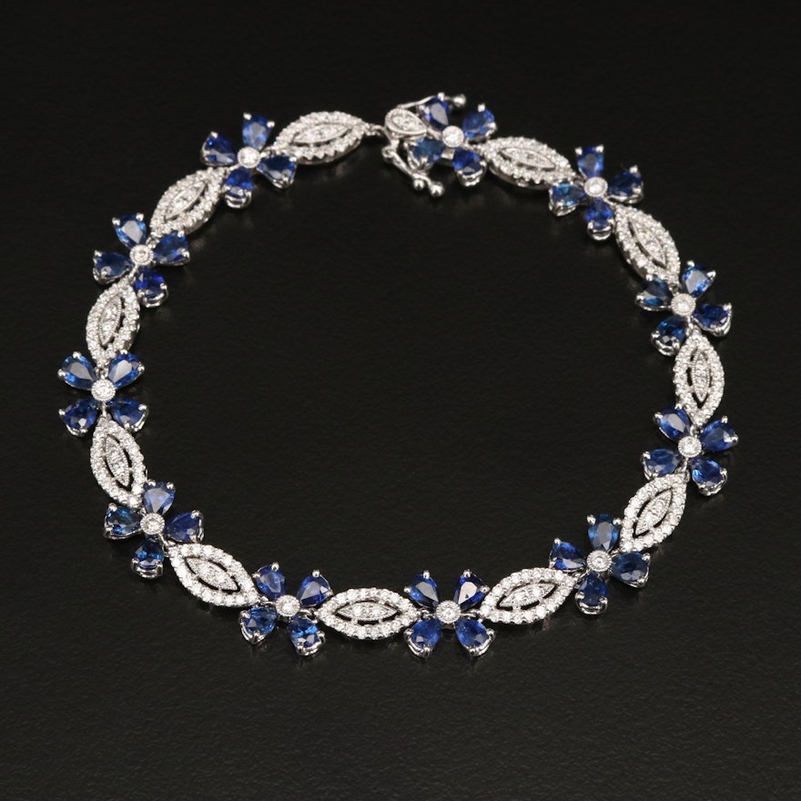 Marchesa 18K Sapphire and 1.68 CTW Diamond Bracelet