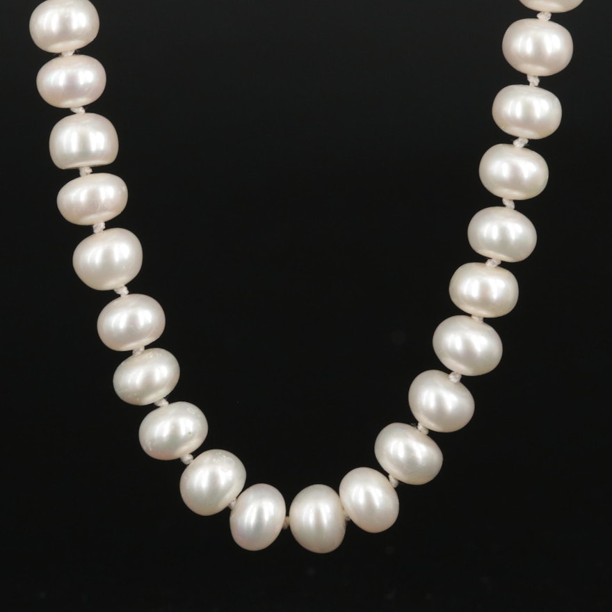 Pearl Necklace with 14K Clasp