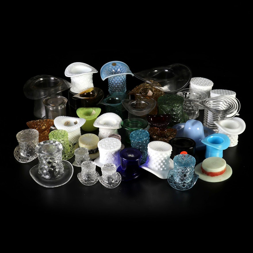 Blenko, Duncan, Westmoreland and Fenton Glass Hat Shaped Vases and More