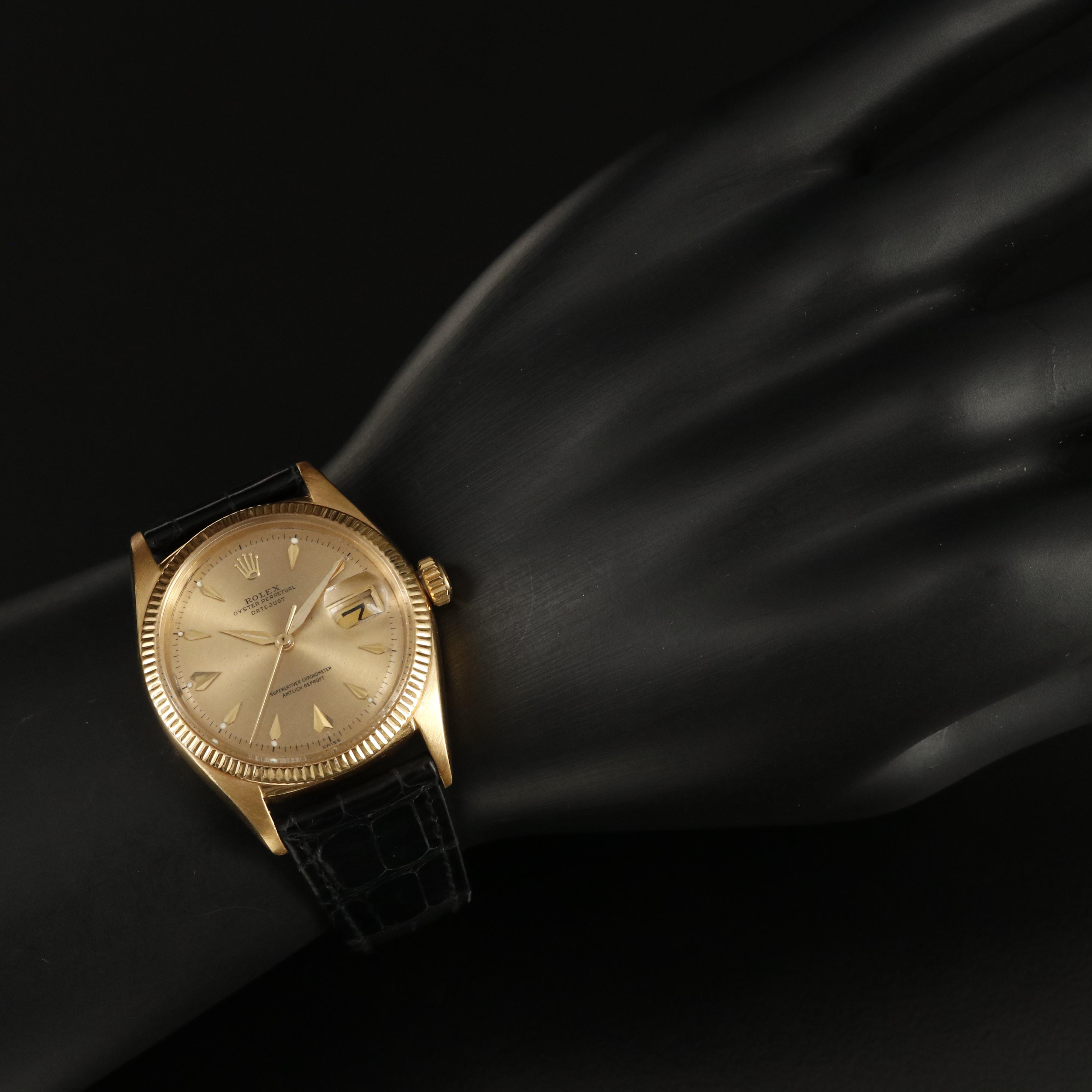 1966 Rolex Oyster Perpetual Datejust 18K Watch